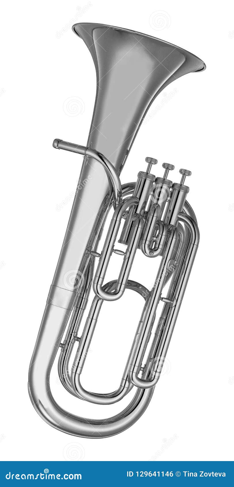 Euphonium Tuba Isolated on White Stock Photo Image of euphonium