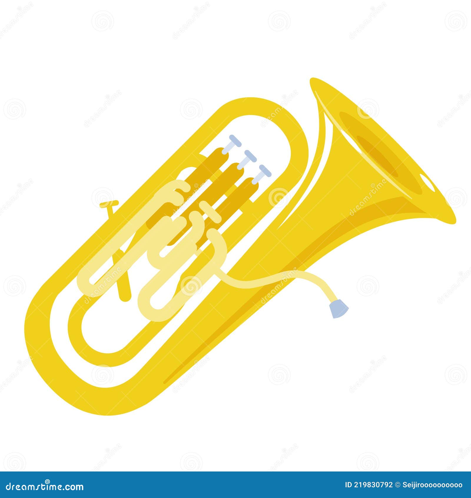 Euphonium stock vector. Illustration of vector, clip 219830792