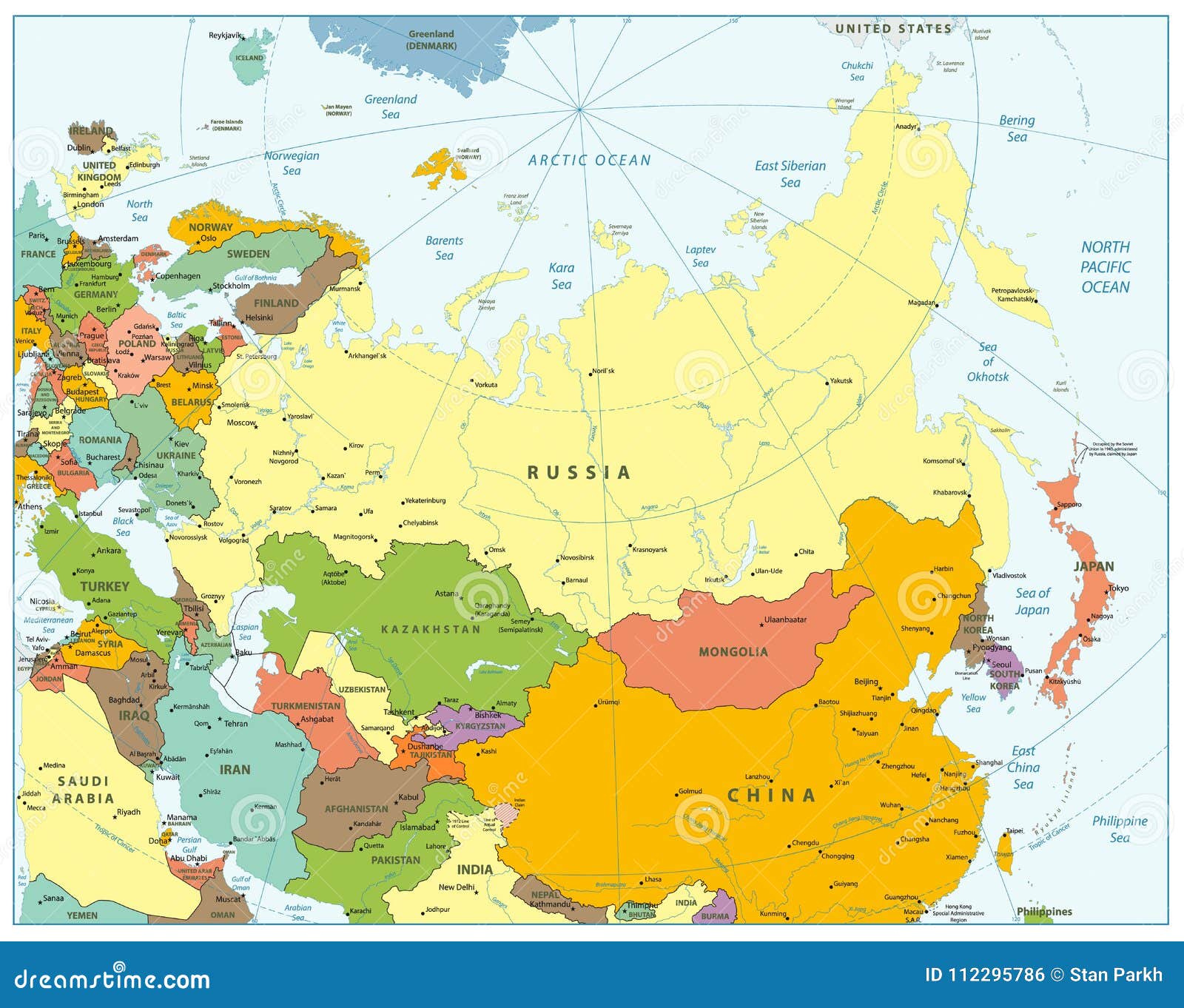 eurasia political map