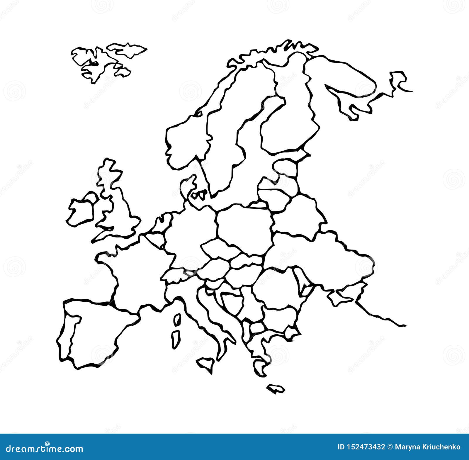 Государства Европы по контурам