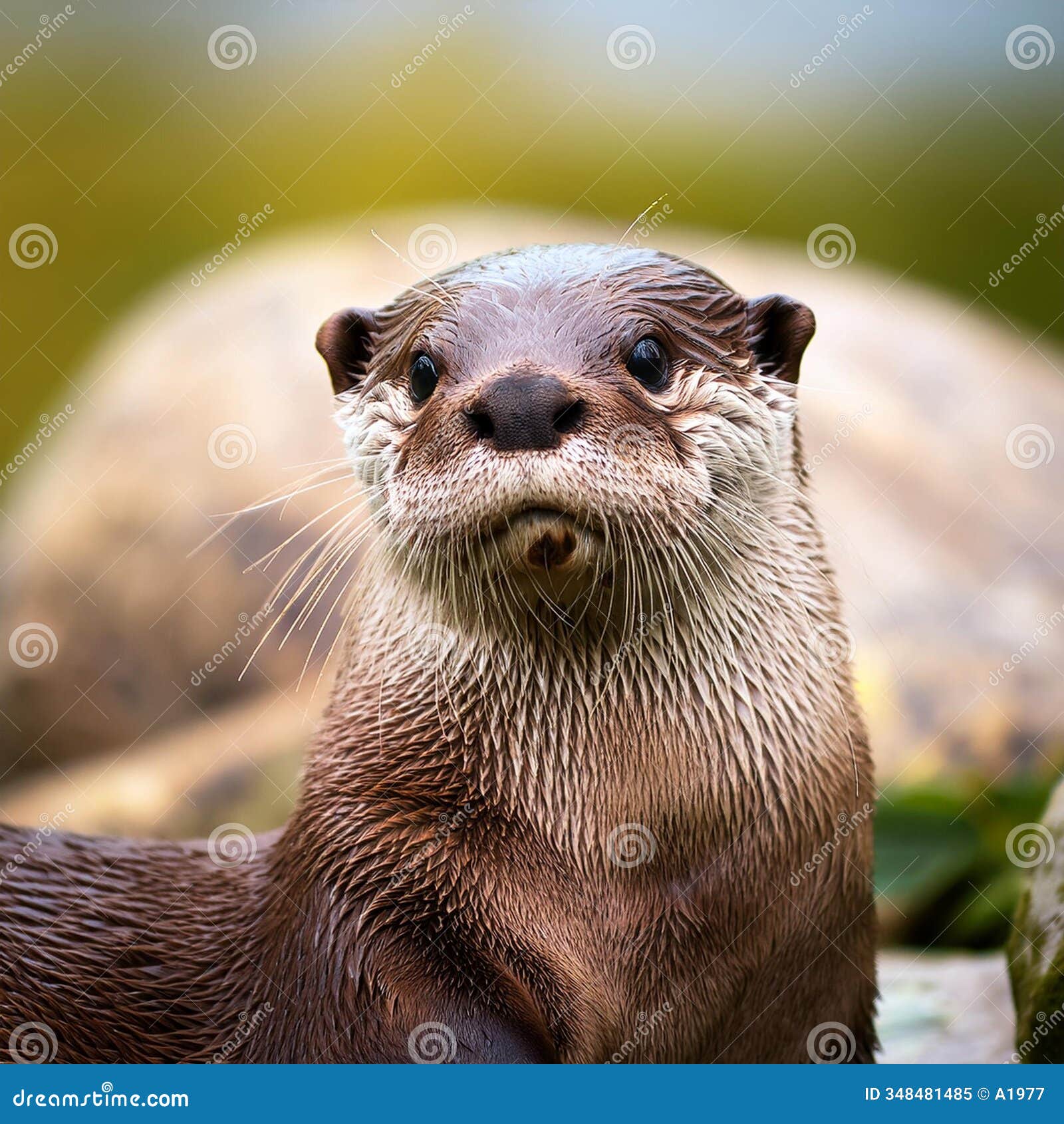 eurasian otter scient. name lutra lutra mammal animal, ai generated