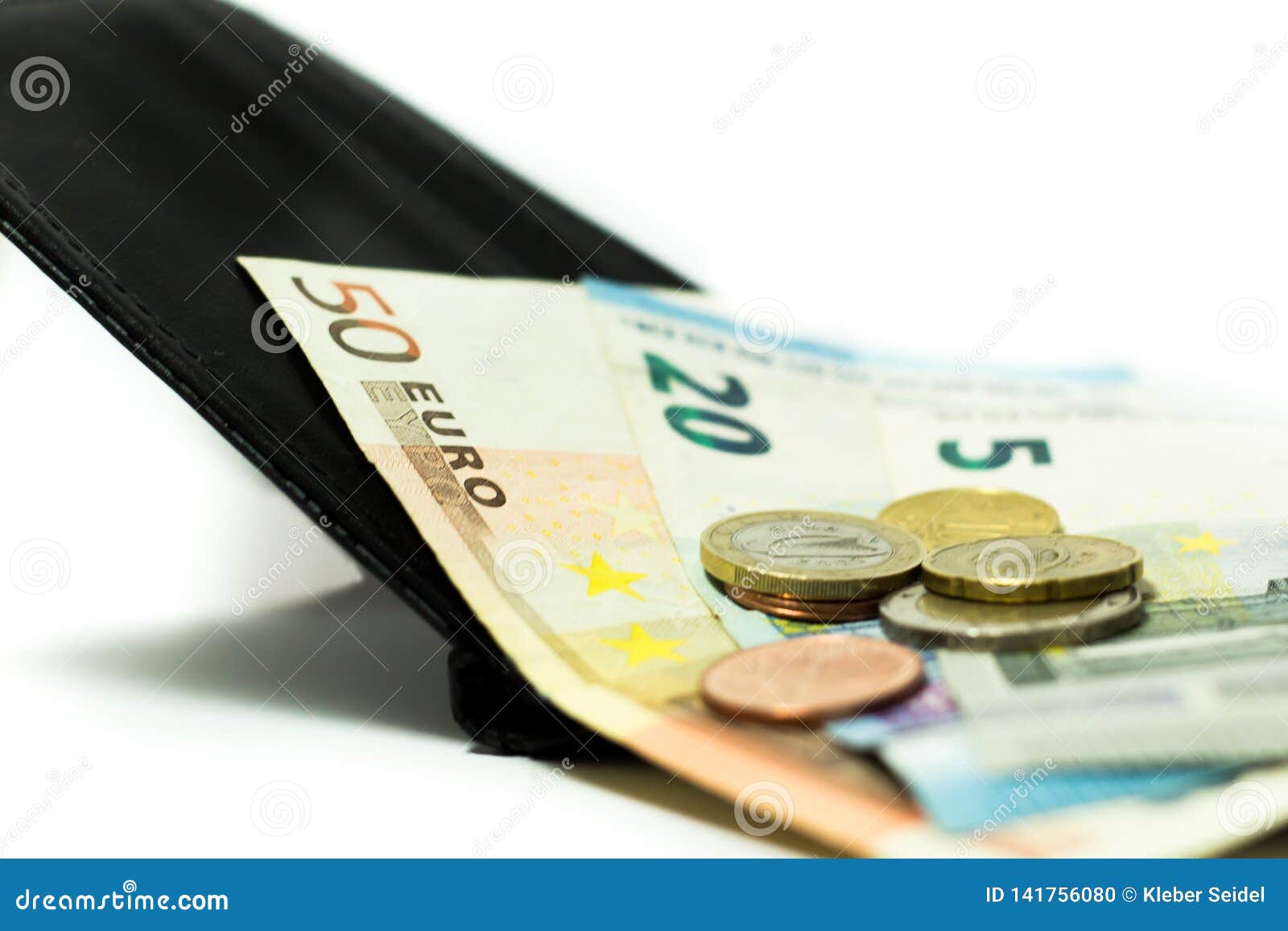 Euro Banknotes And Coins. Money In The Wallet. Economy In Europe Stock Photo - Image of income ...