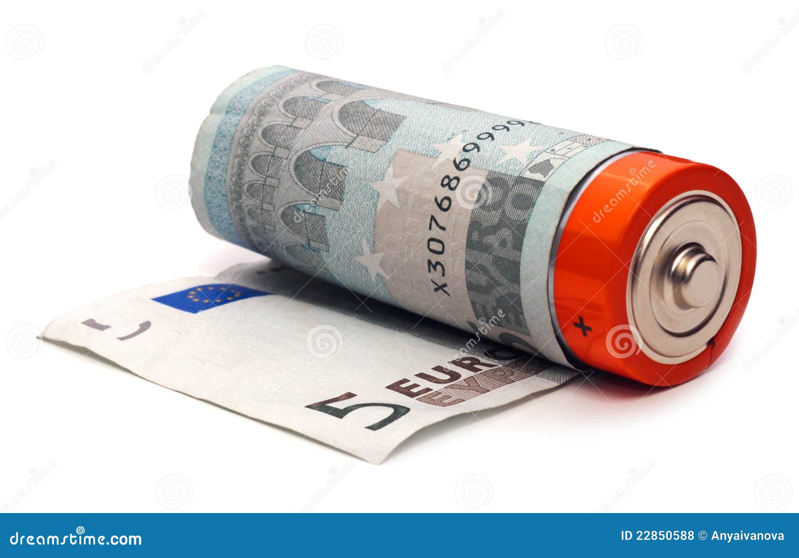 Euro battery stock photo. Image of isolated, cost, electric 22850588
