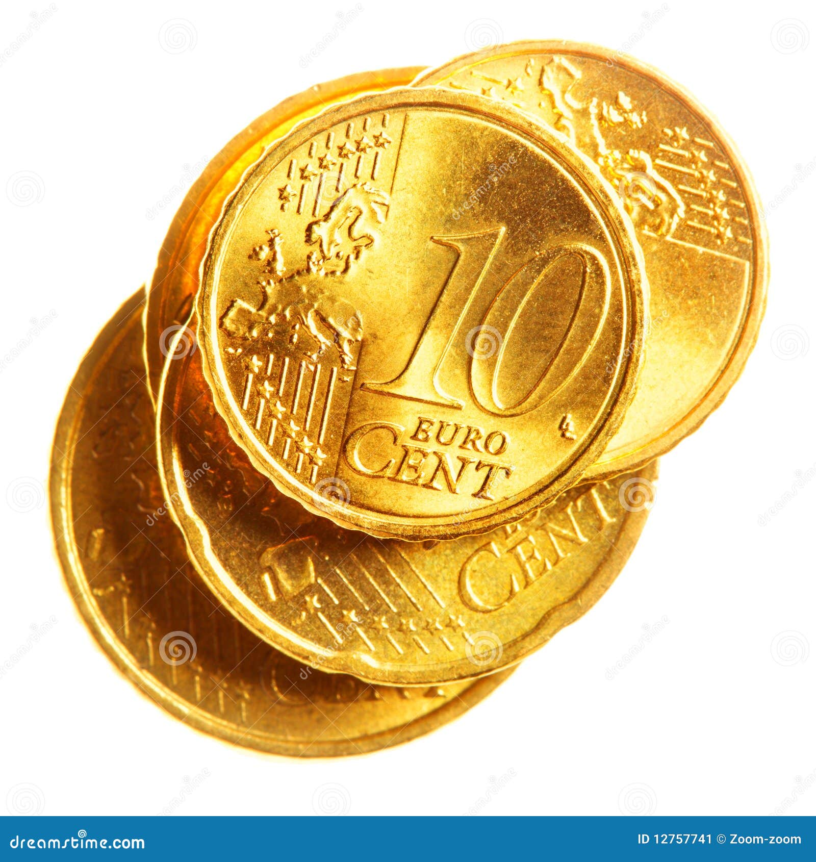 Euro cents stock image. Image of investments, closeup 12757741