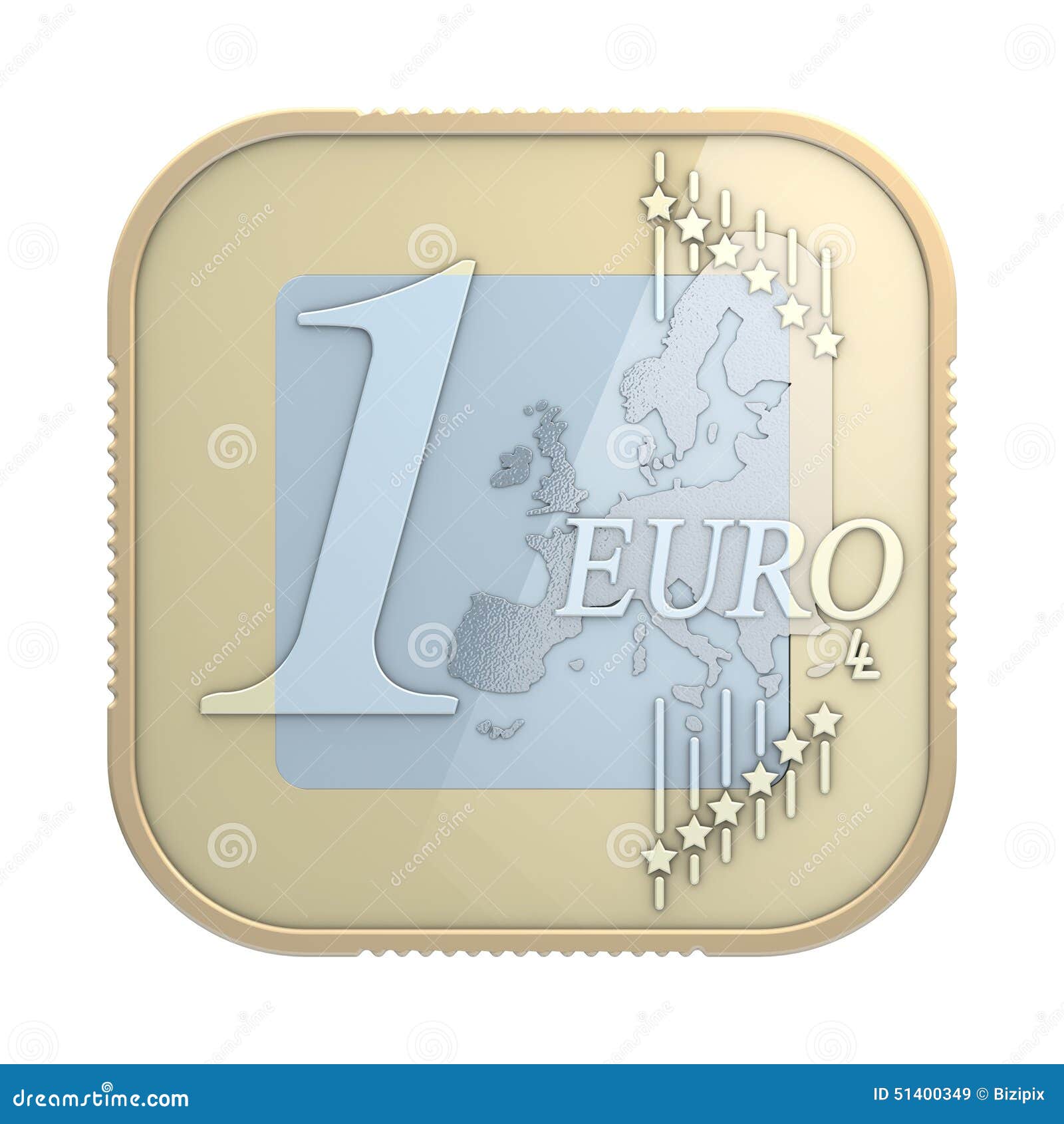 Euro coin app stock illustration. Illustration of european 51400349