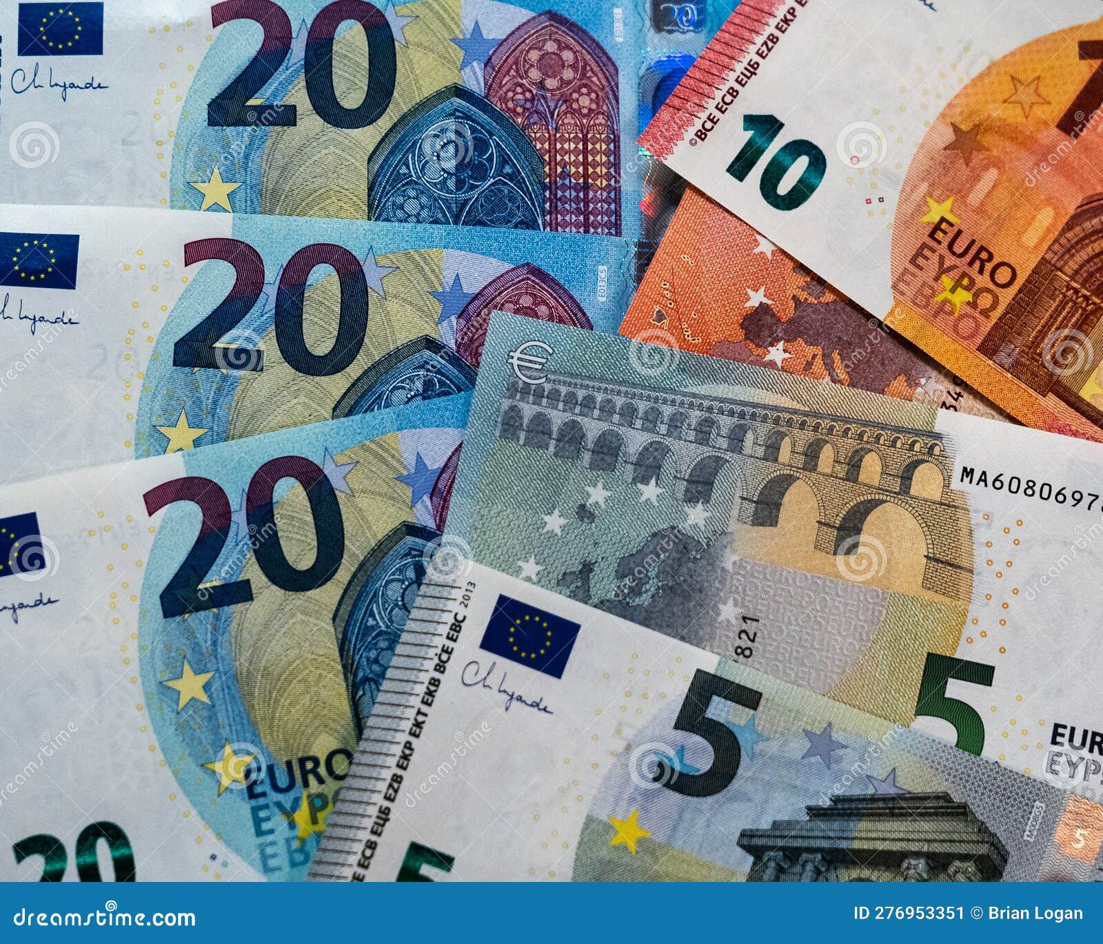 Euro Currency Banknote Background Made of Paper Banknotes of the Euro.  Stock Image - Image of â‚¬10, banknote: 276953351