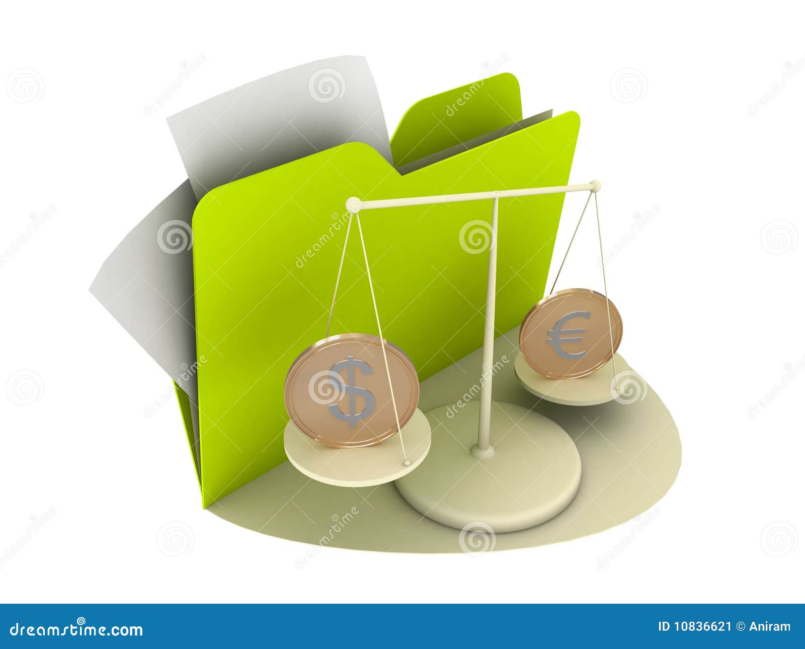 Euro and Dollar Coins on the Cradle Stock Illustration Illustration