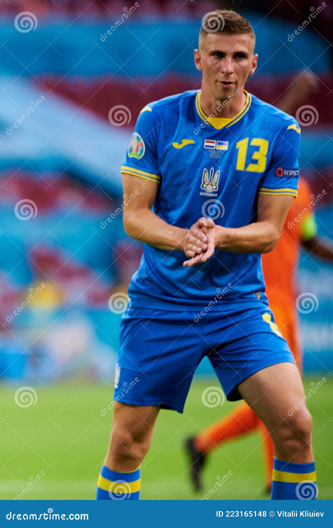 Euro 2020. Jogo De Futebol Ucrânia Vs Países Baixos Fotografia