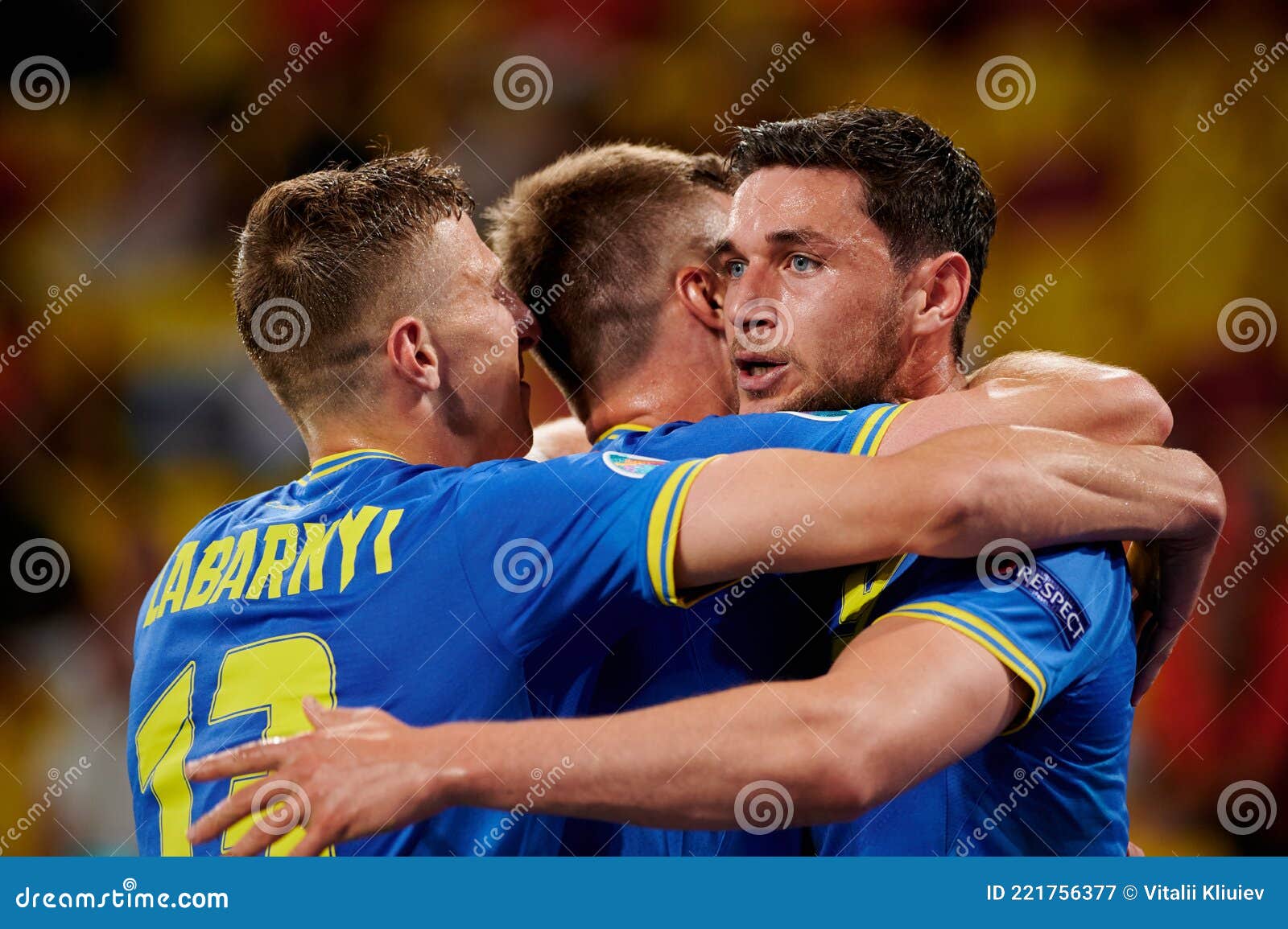 Euro 2020. Jogo De Futebol Ucrânia Vs Países Baixos Fotografia