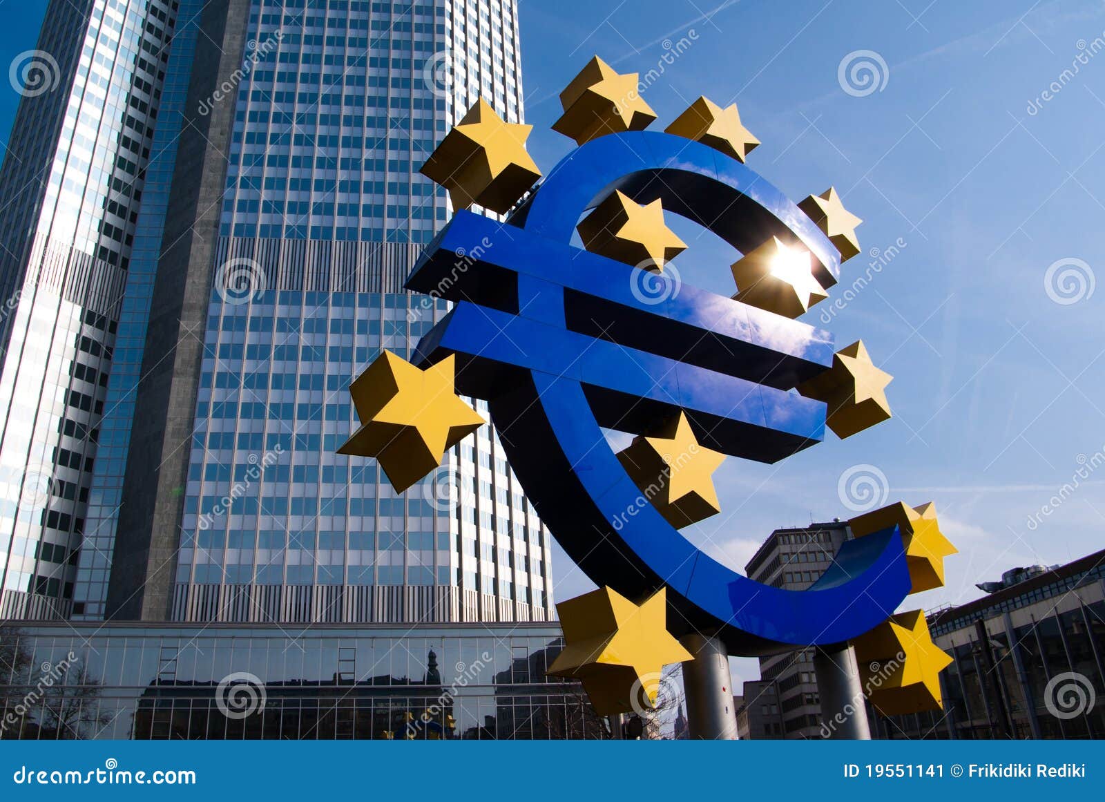 euro logo in frankfurt am main
