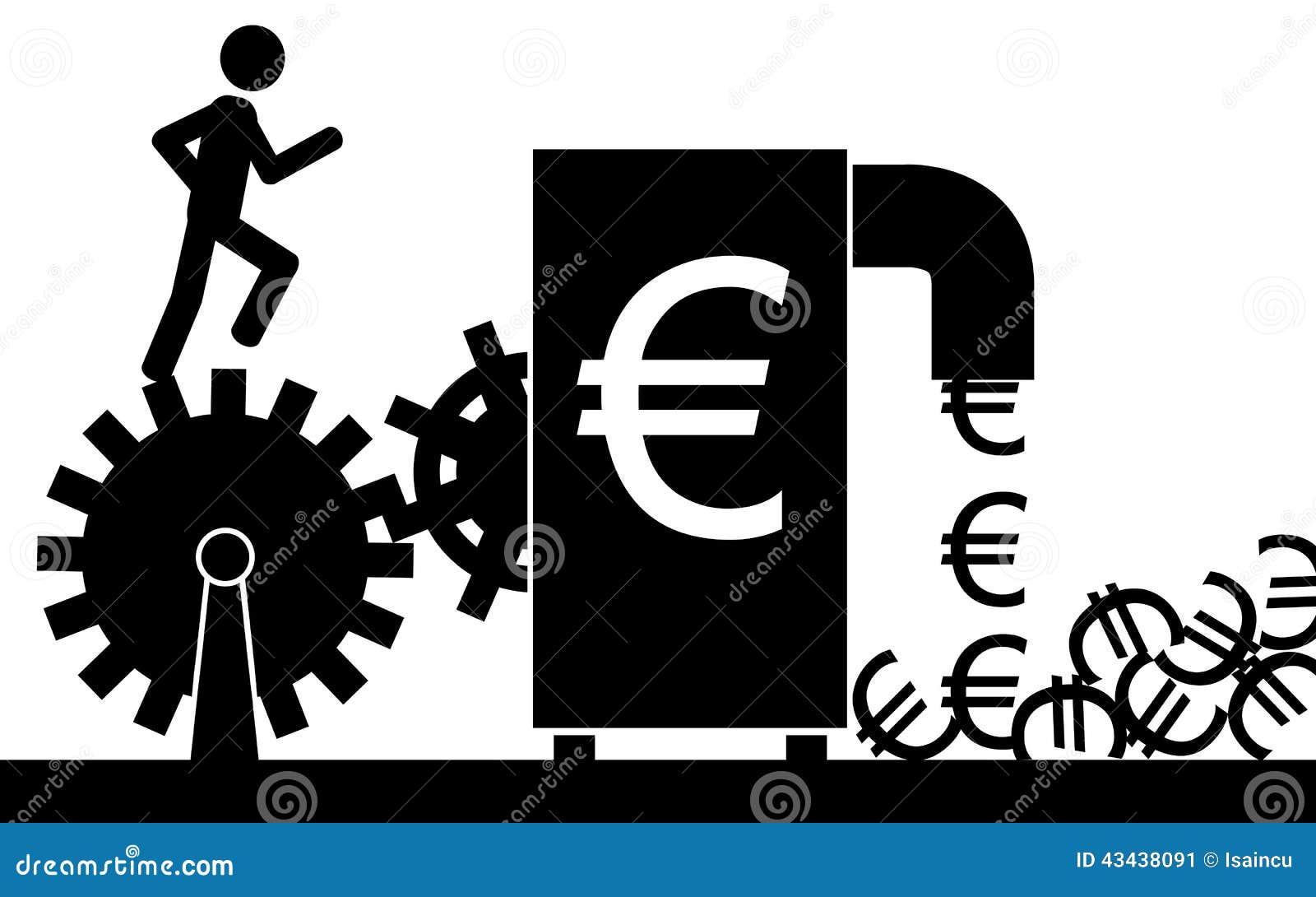 The euro machine stock vector. Illustration of euro, machinery 43438091