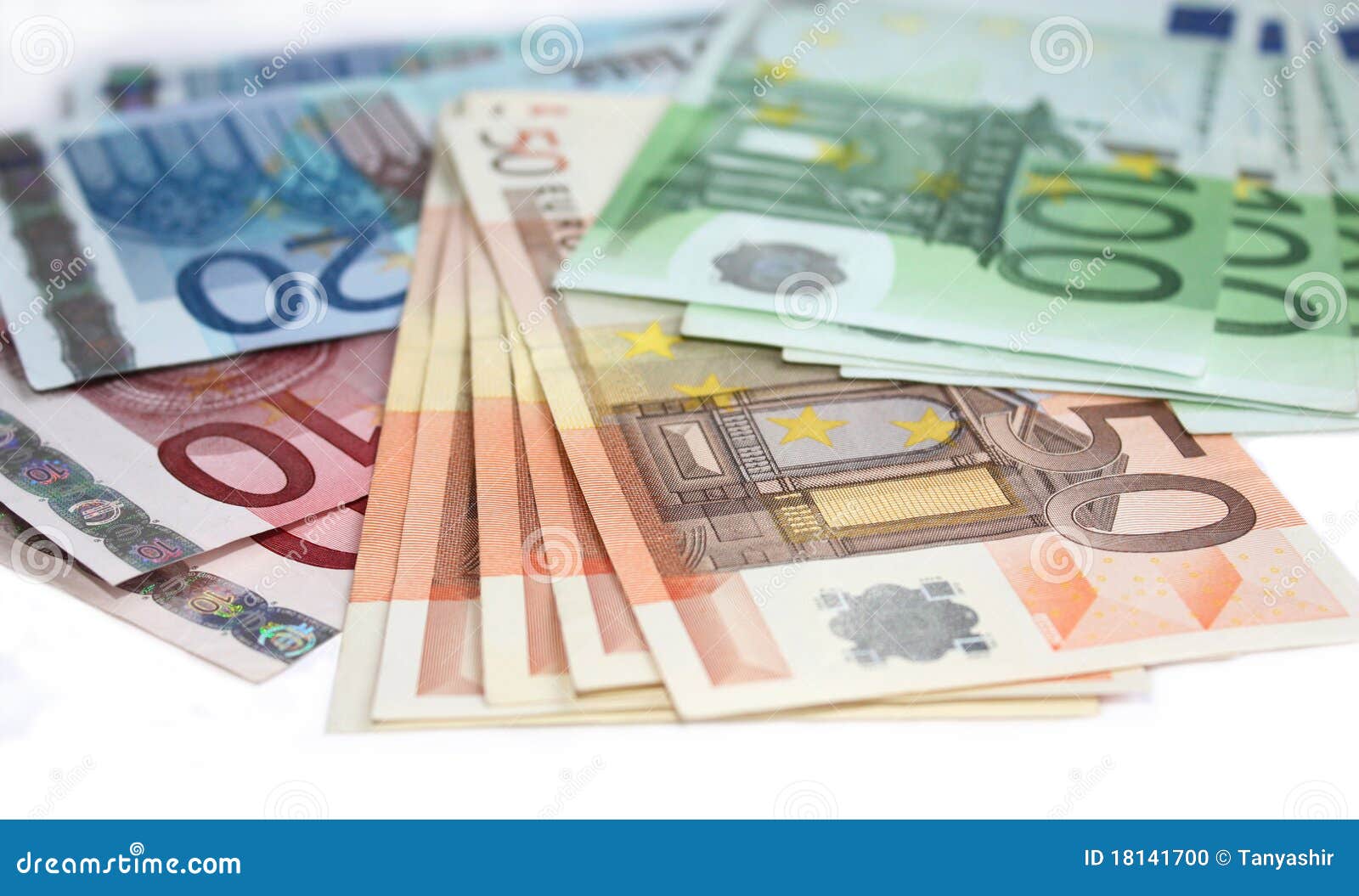 euro money banknotes