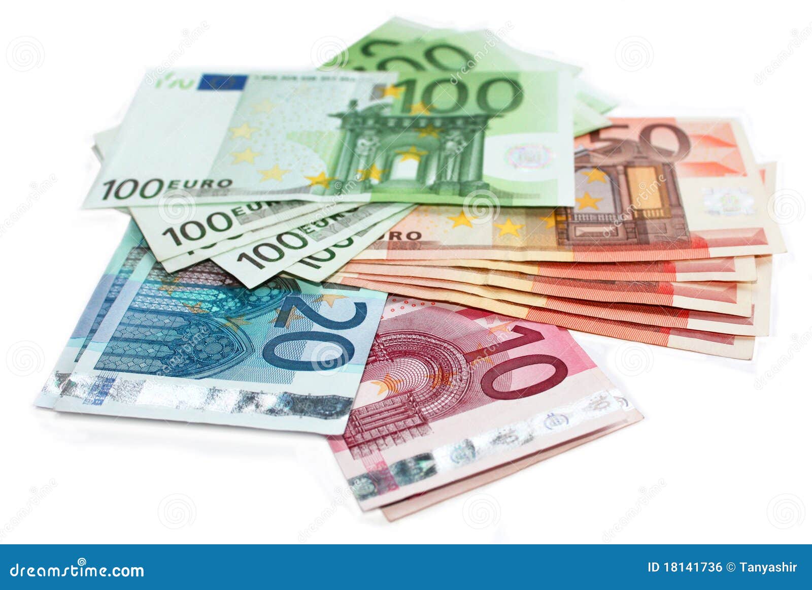 euro money banknotes