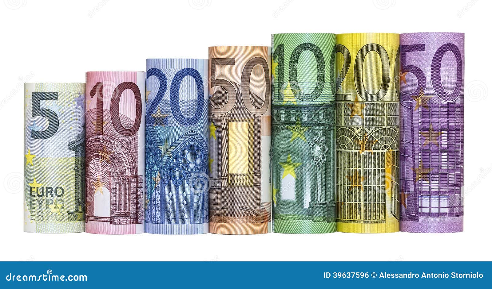 euro money banknotes