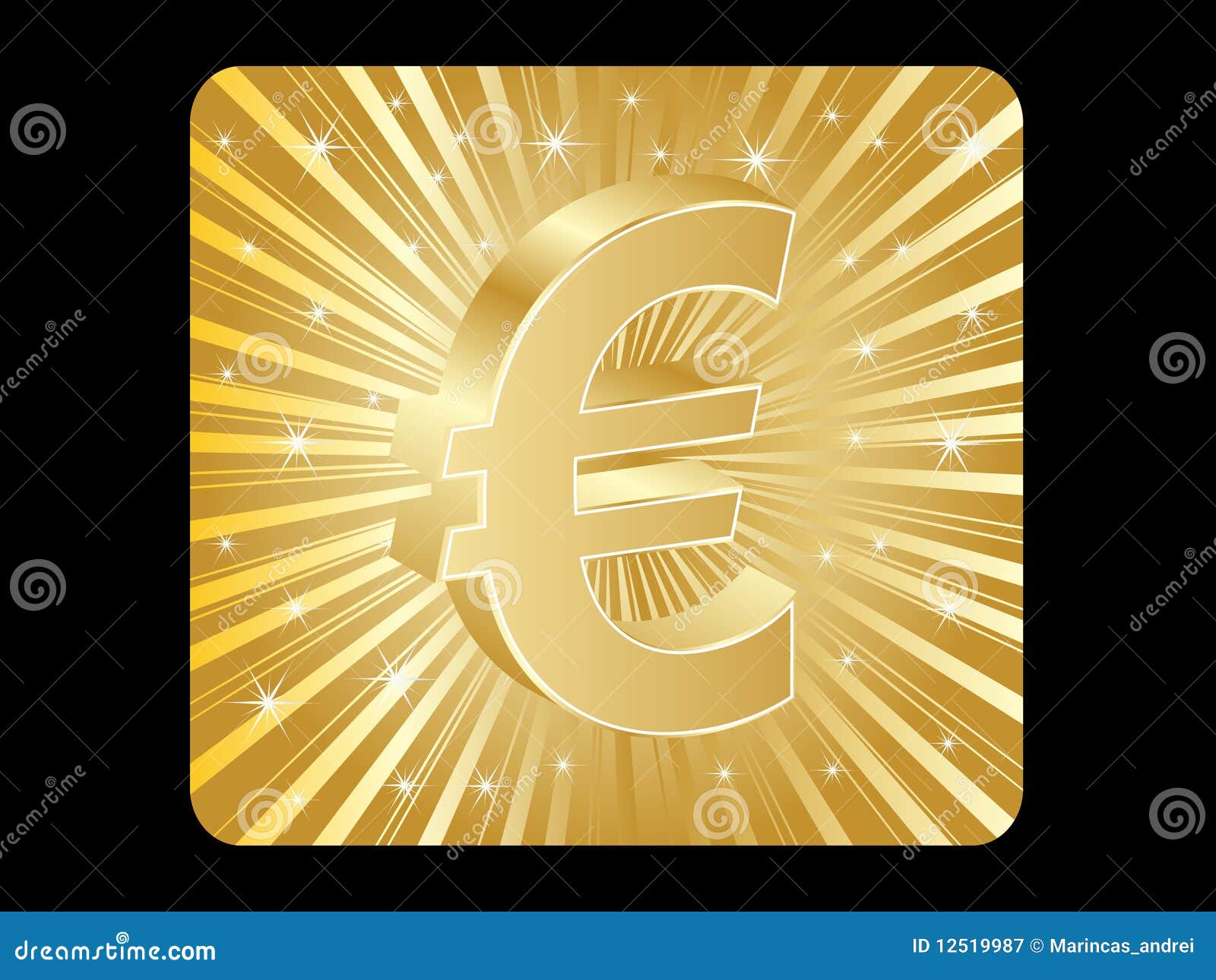 Euro Money Symbol In Sky Stock Photography 7839794