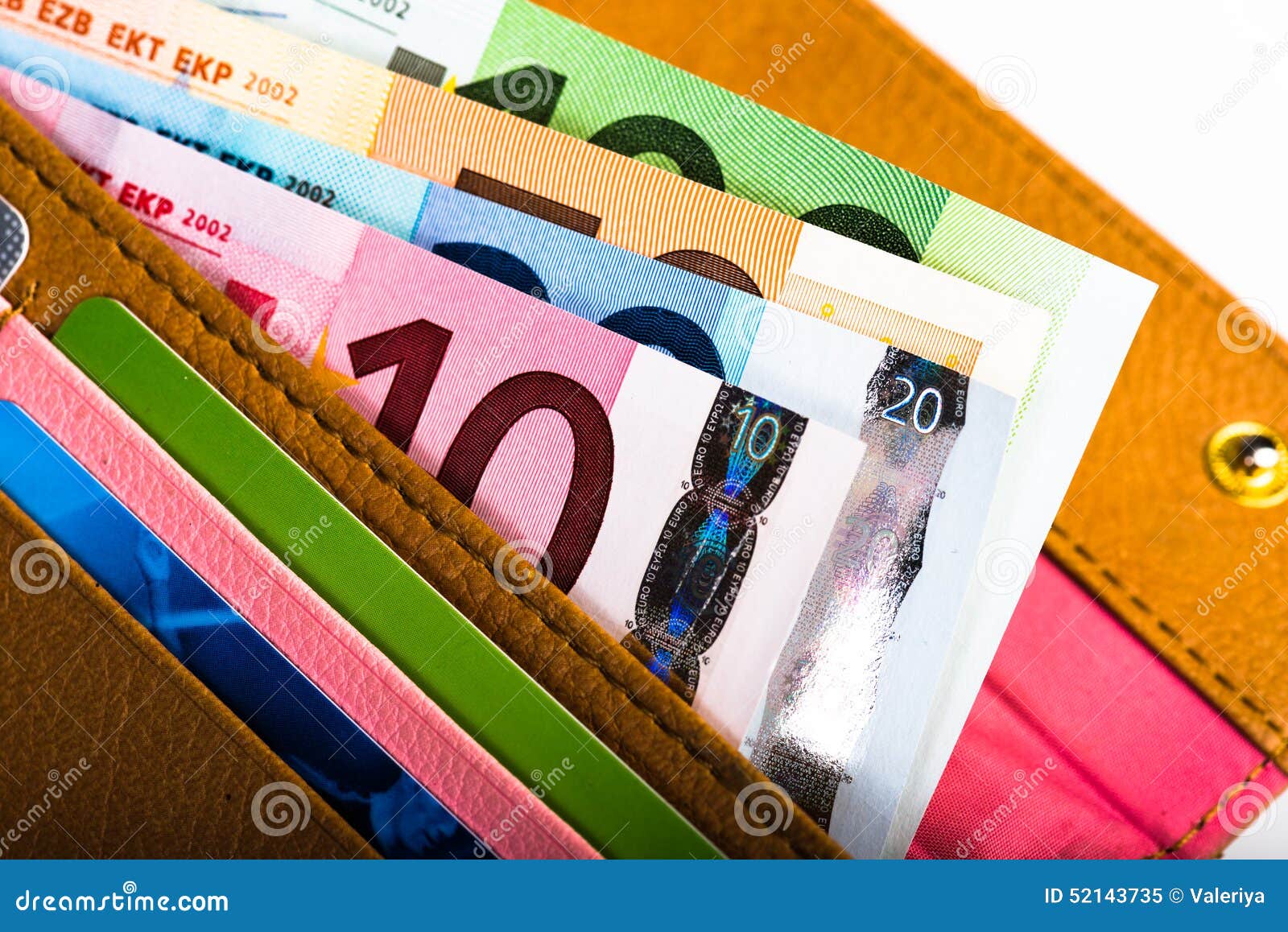 Euro money in wallet, finance concept photo