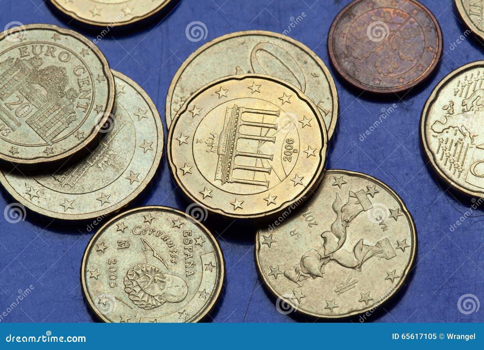 Euro Pièces De Monnaie Porte De Brandebourg Image stock - Image du  complètement, euro: 65617105