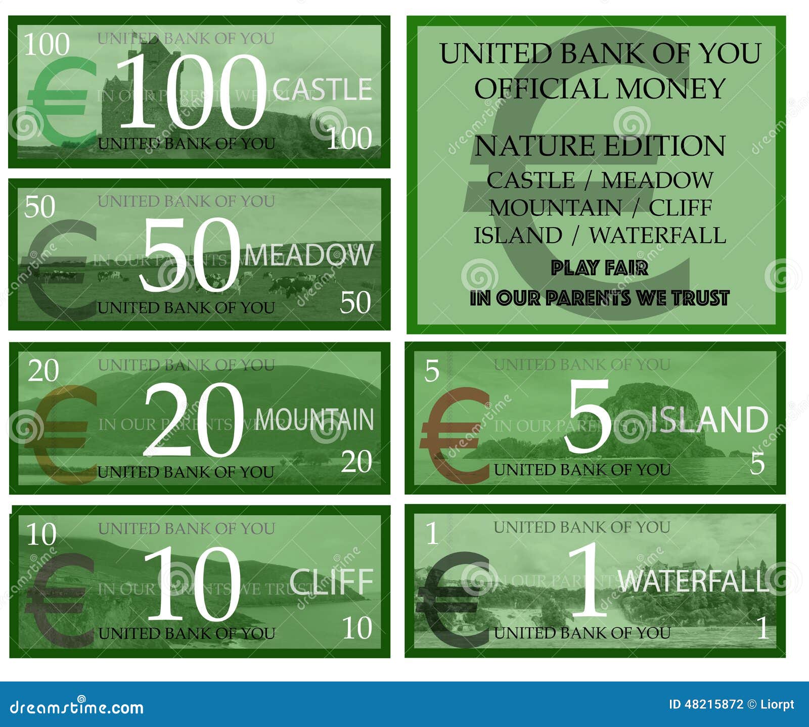 euro play money stock illustration illustration of around 48215872