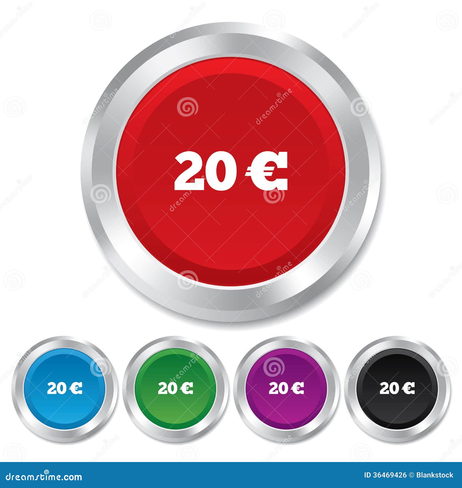 20 Euro sign icon. EUR currency symbol., Stock vector