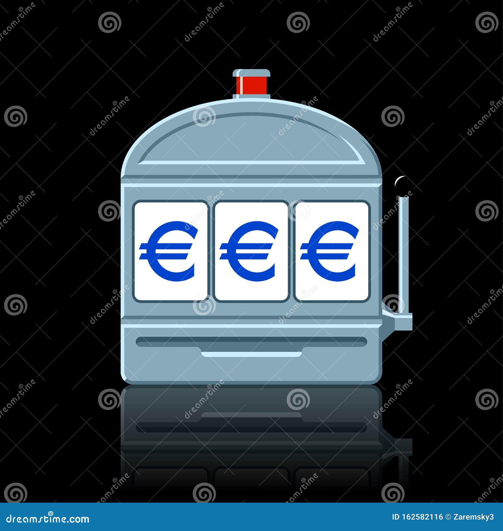 Euro Slot Machine Icon Vector Illustration Stock Vector Illustration