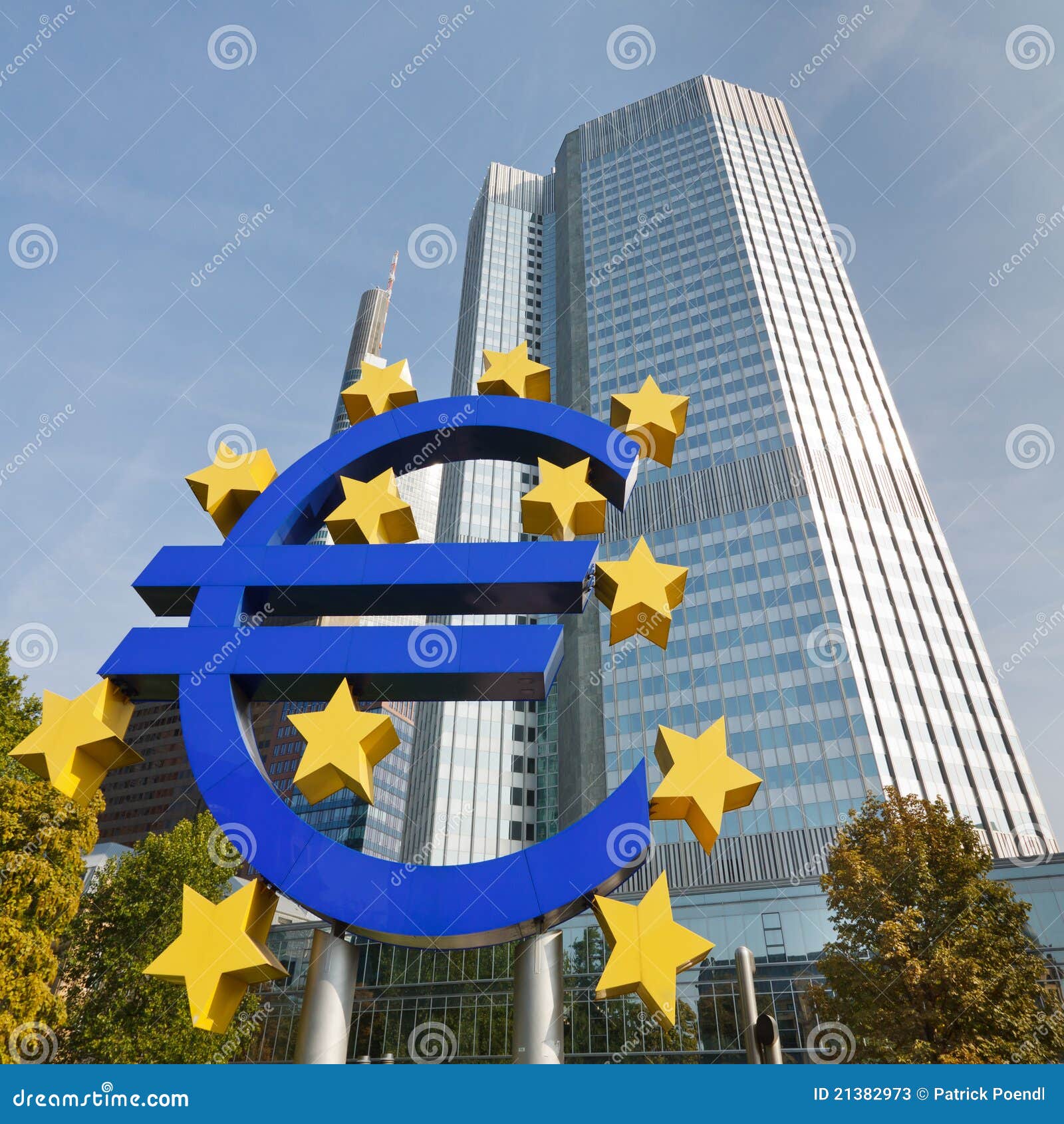 Euro Symbole à La BCE à Francfort Image stock - Image du échange, intérêt:  21382973