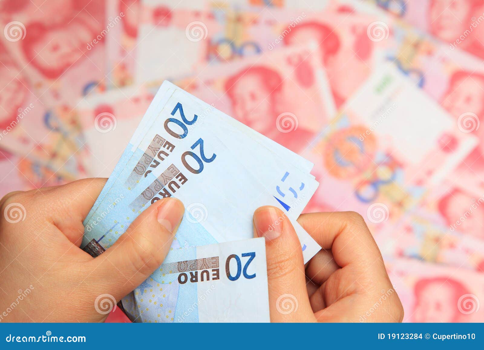 Euro vs Chinese currency stock photo. Image of china - 19123284