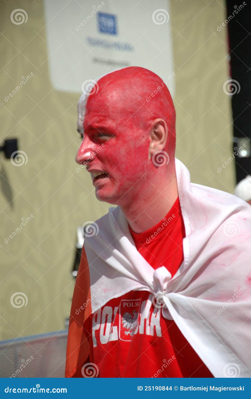 Euro2012 Football Fan with Face Paint Editorial Stock Image Image