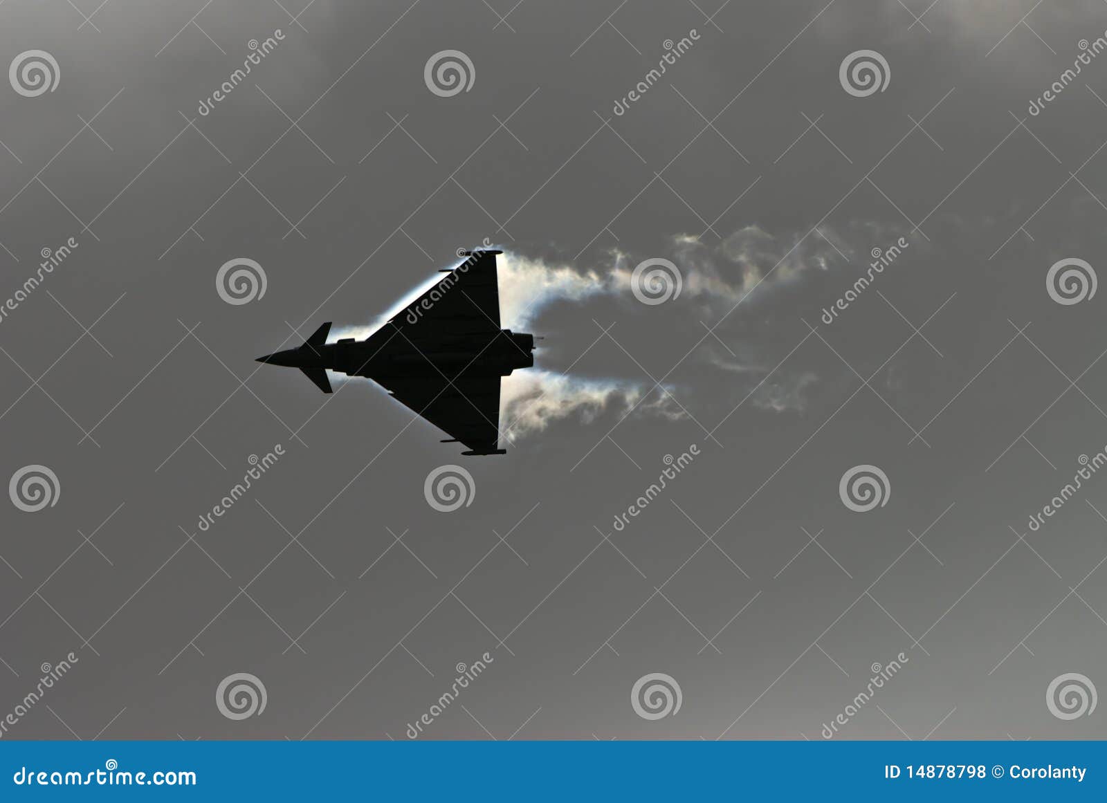 eurofighter in silhouette