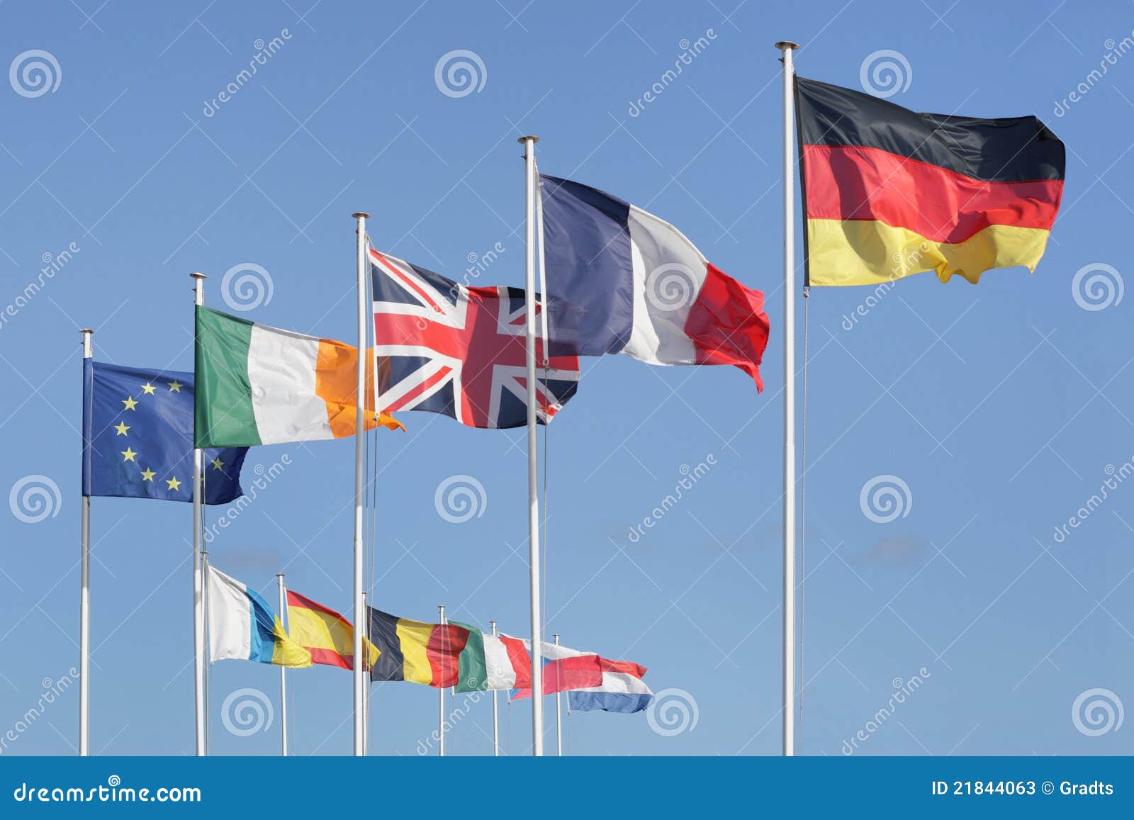 Europa flags den europeiska flaggan national