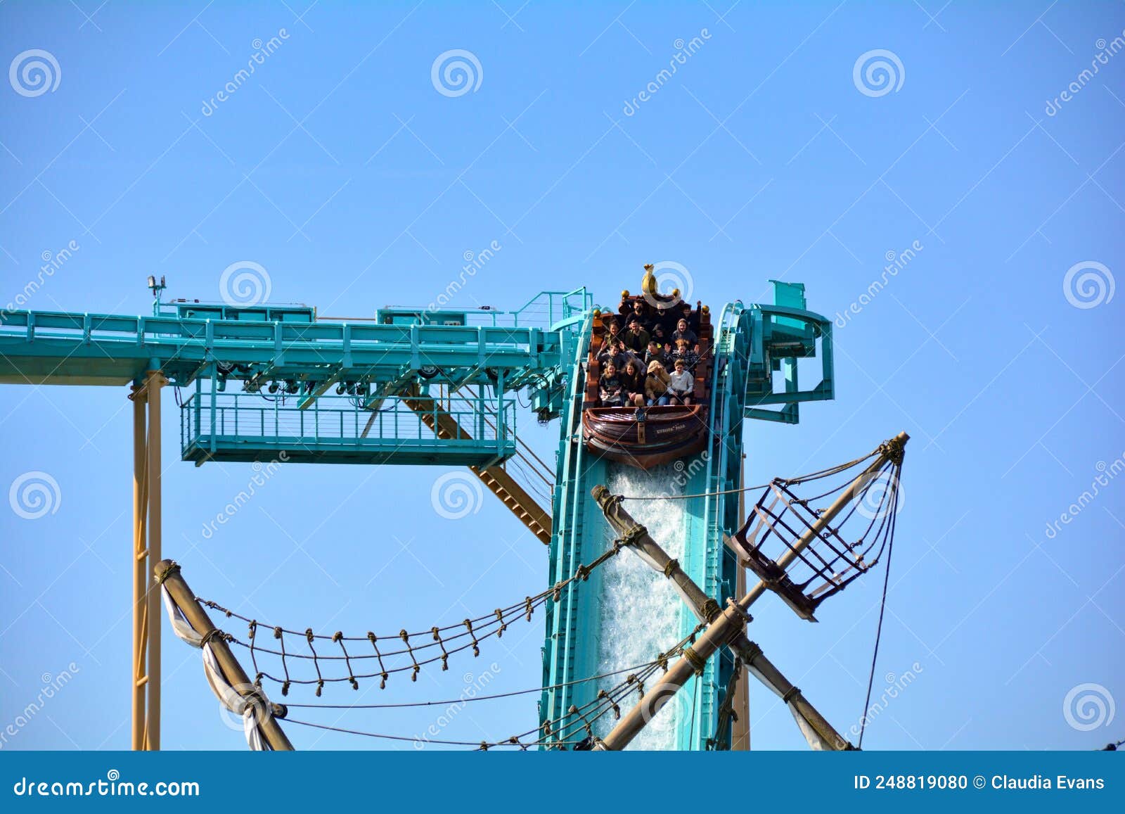 The Water Roller Coaster The Flying Dutchman With In The Background The