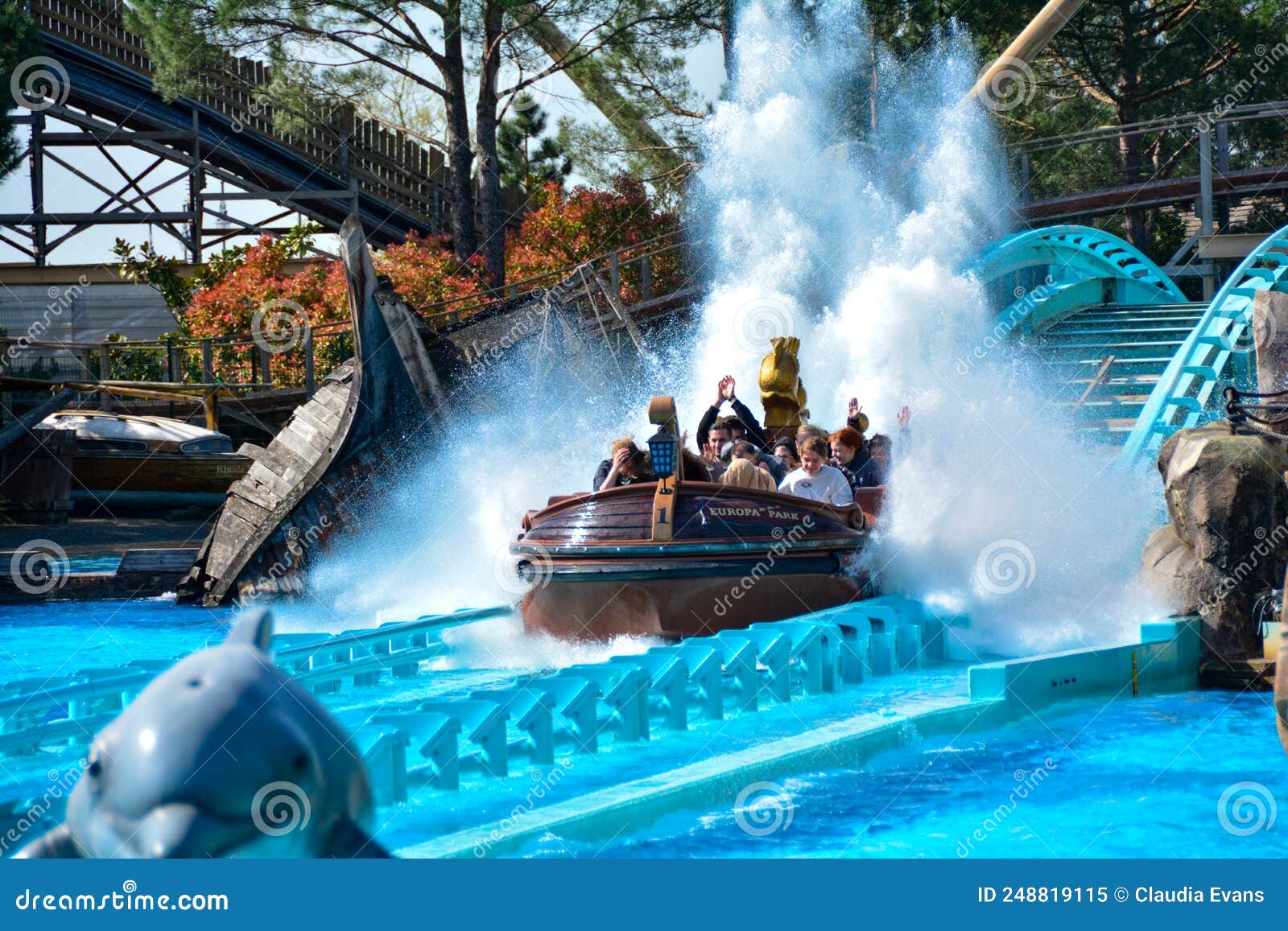 The Water Roller Coaster The Flying Dutchman With In The Background The