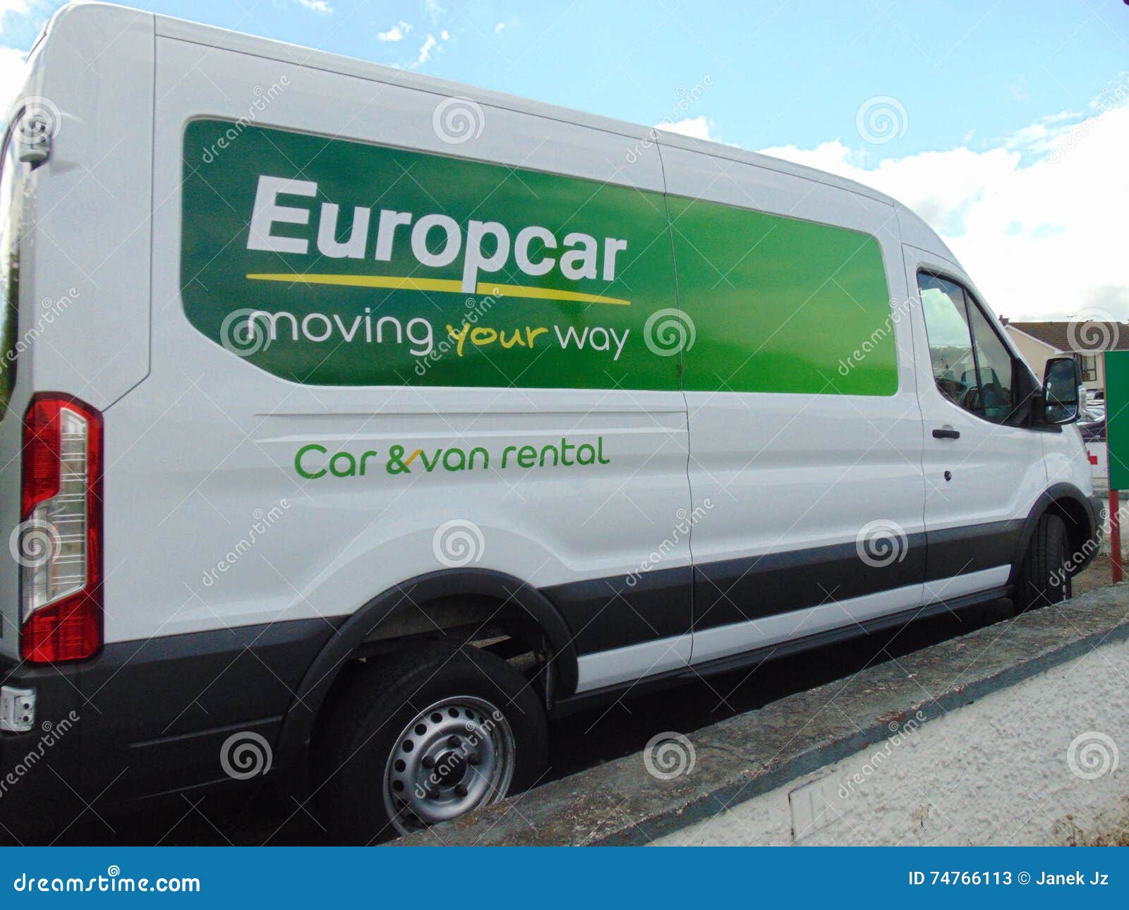 Europcar Van редакционное стоковое фото 