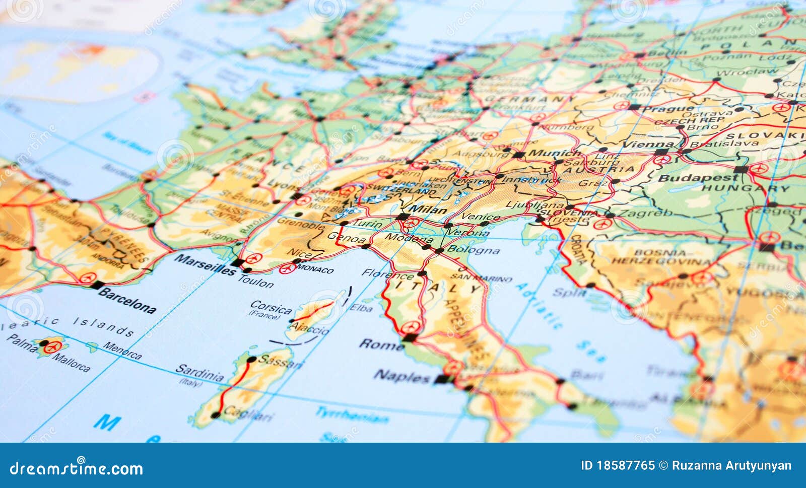 Europe Map Stock Image Image Of France Germany Irland 18587765