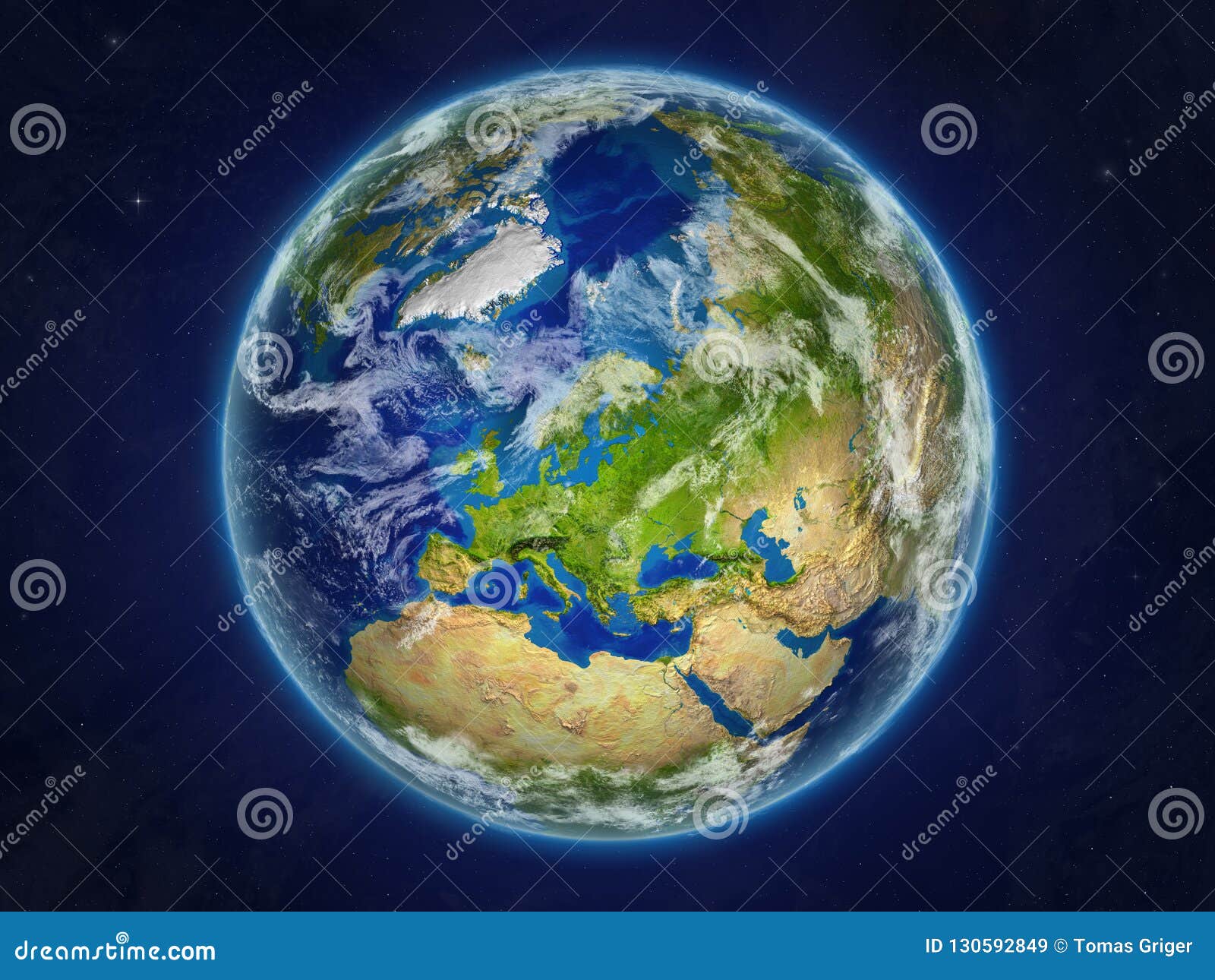 Europe On Planet Earth From Space Stock Illustration Illustration Of Render Planet 130592849