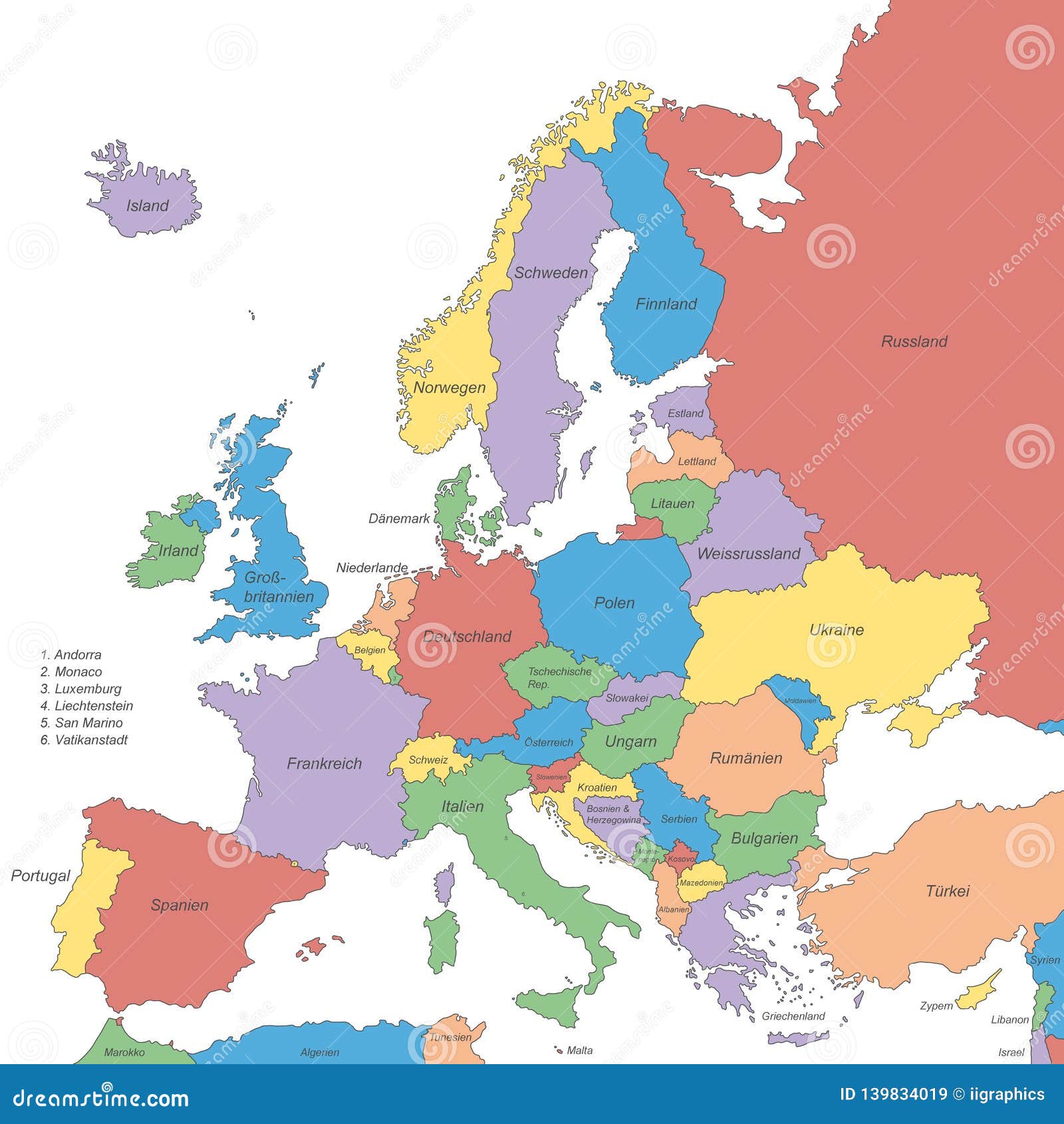 Europe - Political Map of Europe Stock Illustration - Illustration of ...