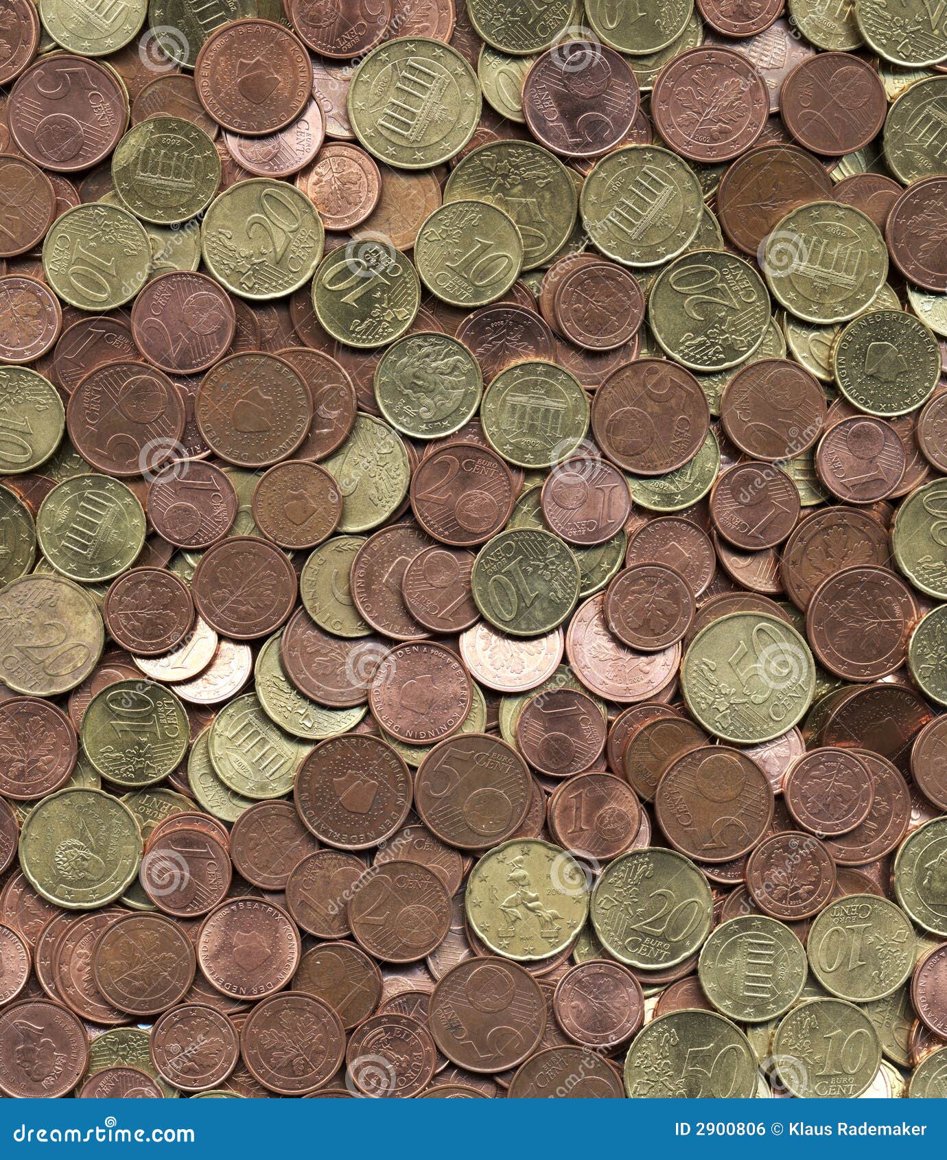 European Euro cent coins stock illustration. Illustration of money