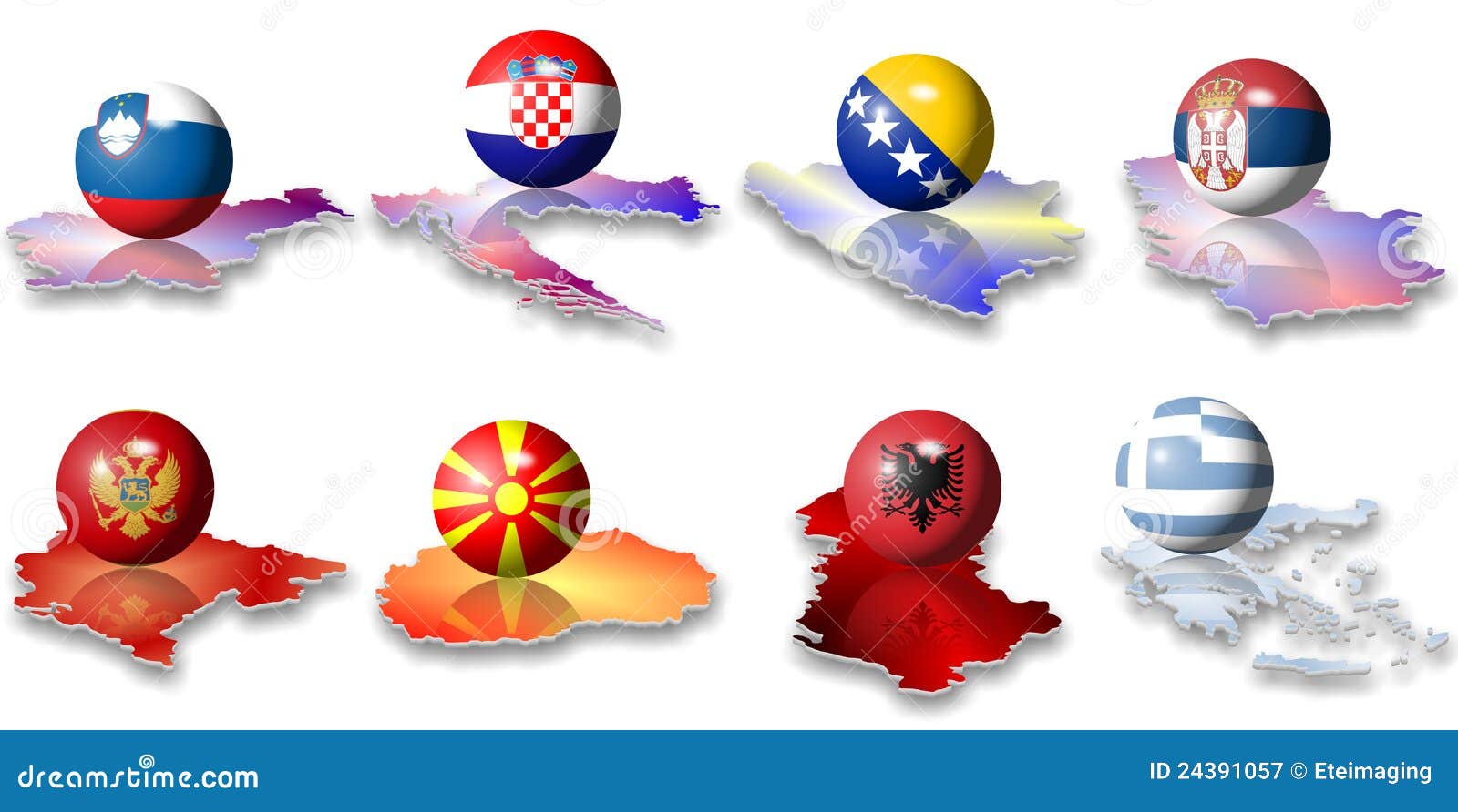 European flags Balkan stock illustration. Illustration of atlas 24391057