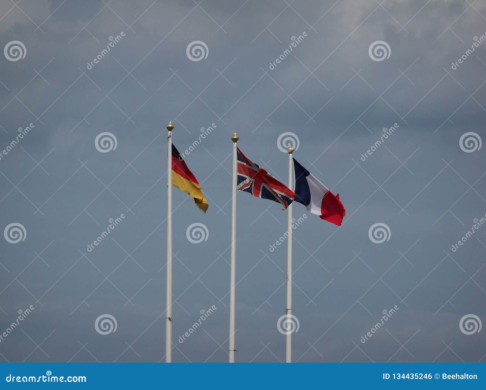 European Flags In Cromer In 14 Stock Photo Image Of German Flagpoles
