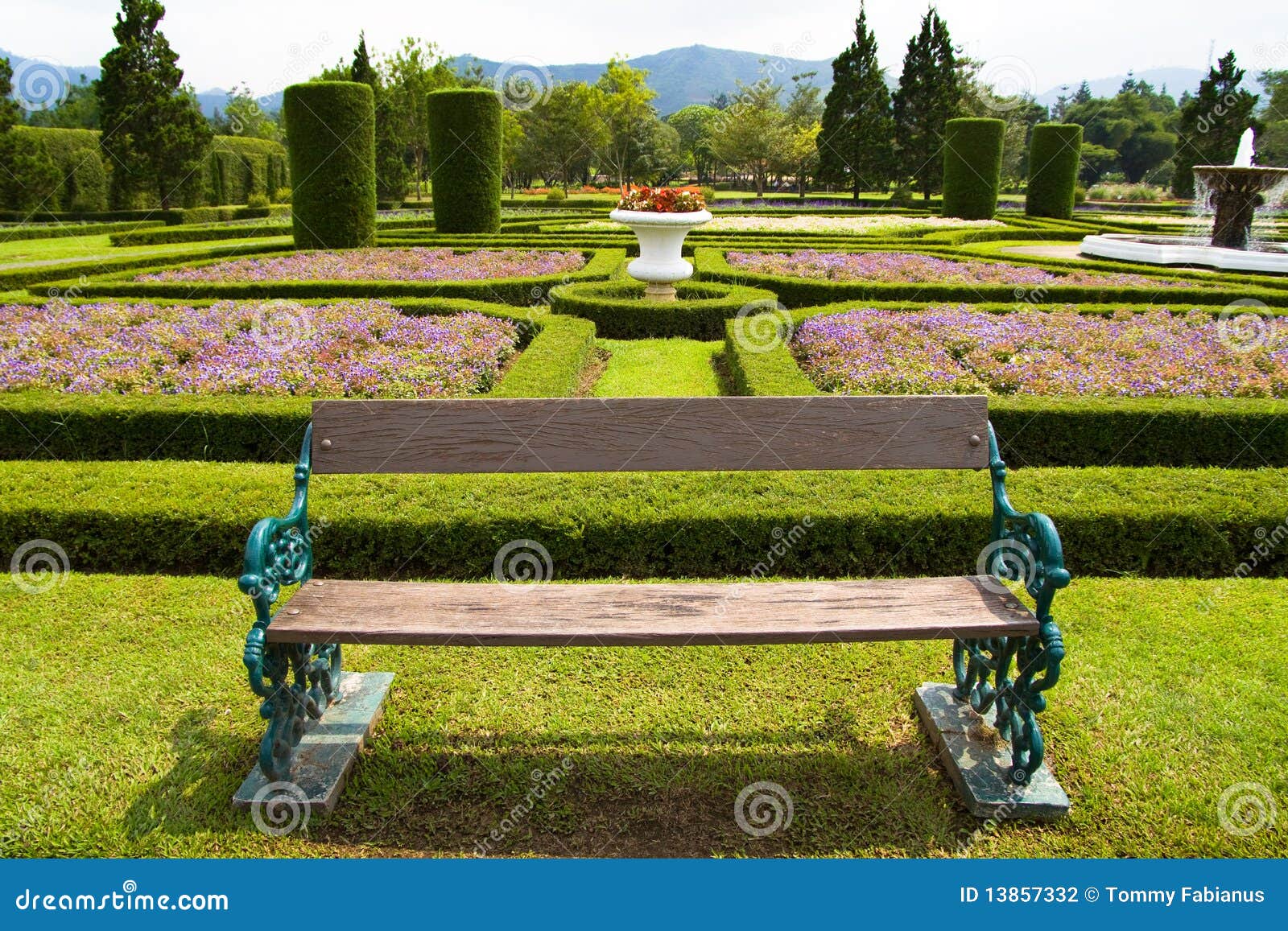 European Garden stock photo. Image of empty, europe, green 13857332
