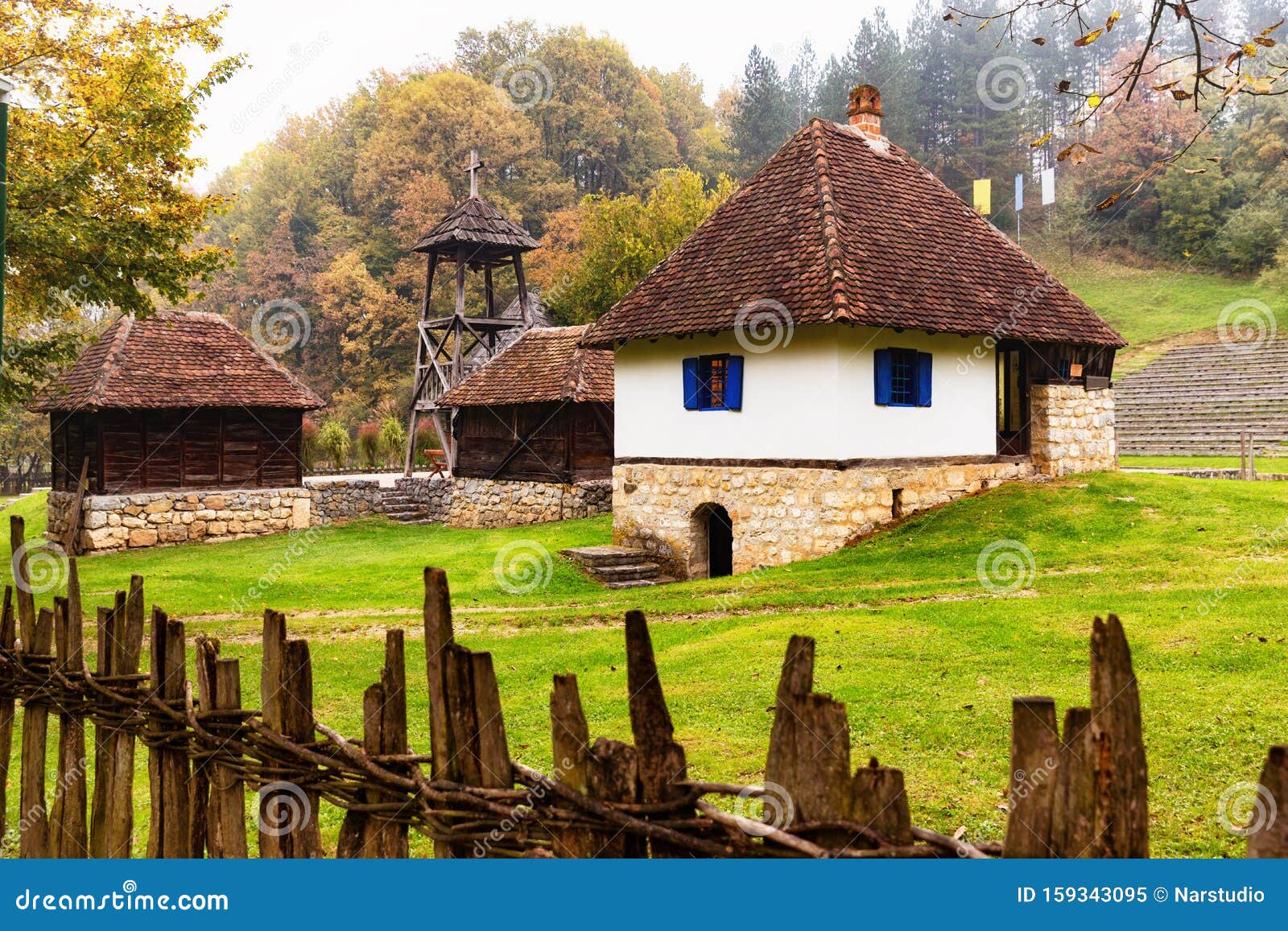 European Medieval Village Houses. Stock Image - Image of buildings