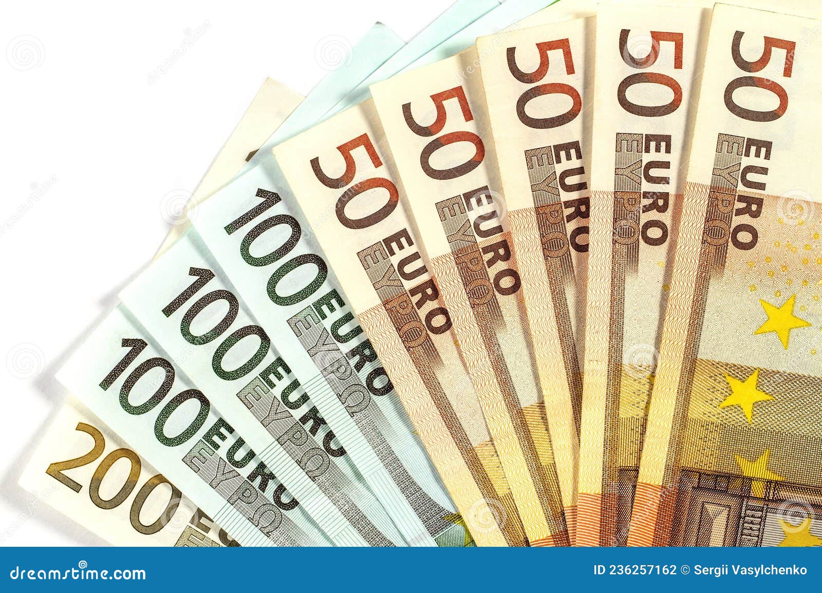 100 Euro 50 Dollar Money on Gray Background. Stock Image - Image of  earning, closeup: 107915221