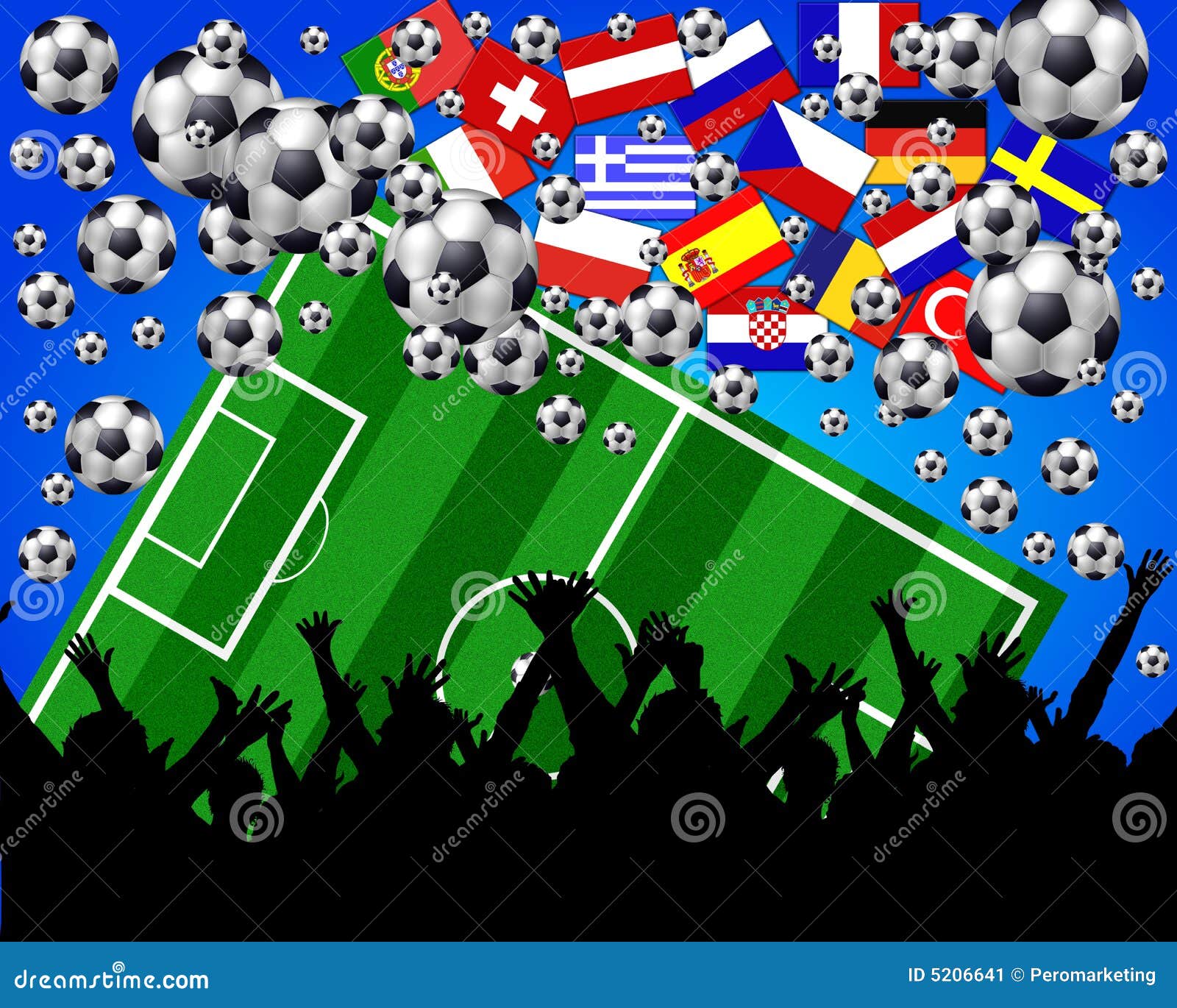 European Soccer Illustration Stock Image - Image: 5206641