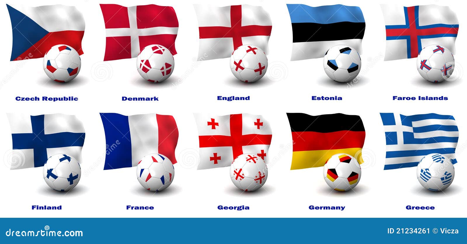 European Soccer Nations stock illustration. Illustration of faroe