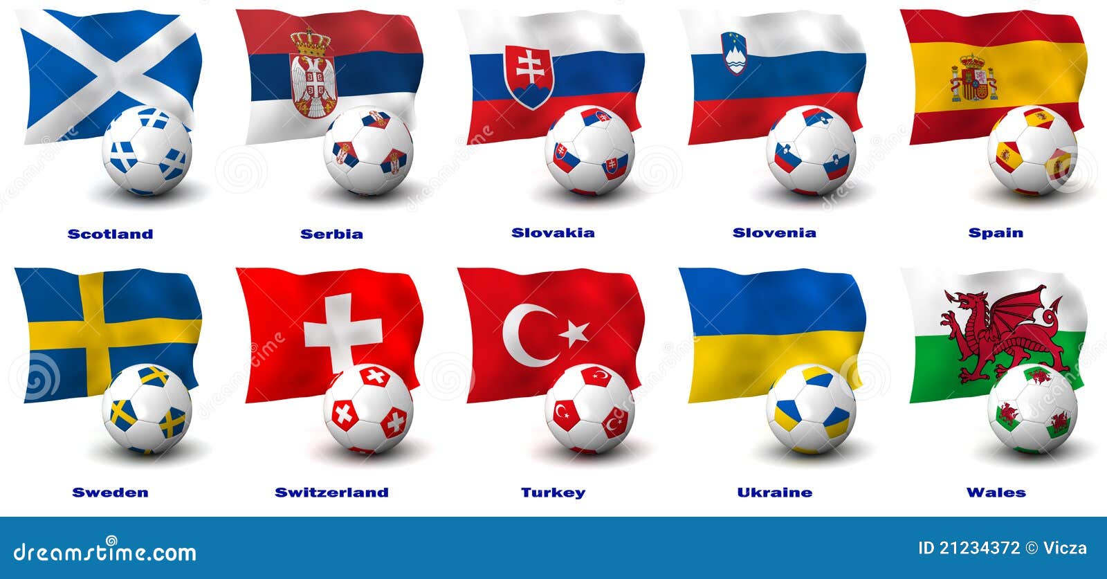 European Soccer Nations Stock Photography Image 21234372