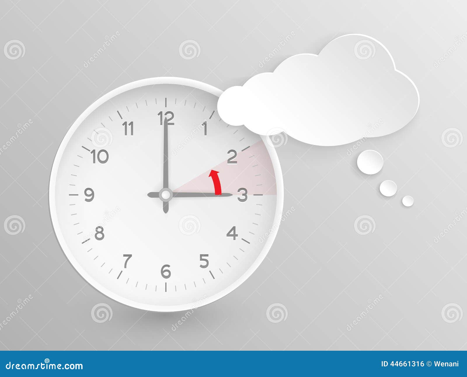 European summer time ends clock with cloud Vector Image