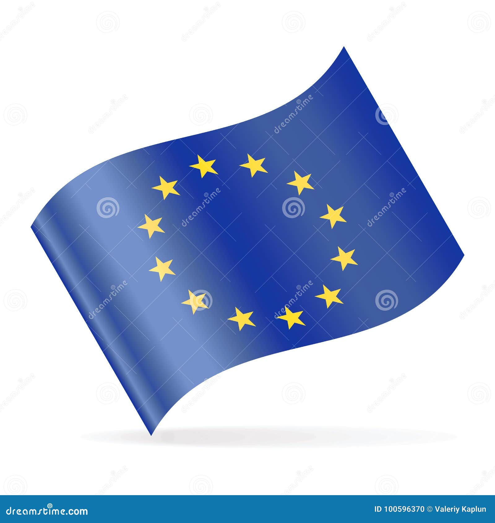 Download European Union Flag Vector Waving Icon Stock Illustration ...