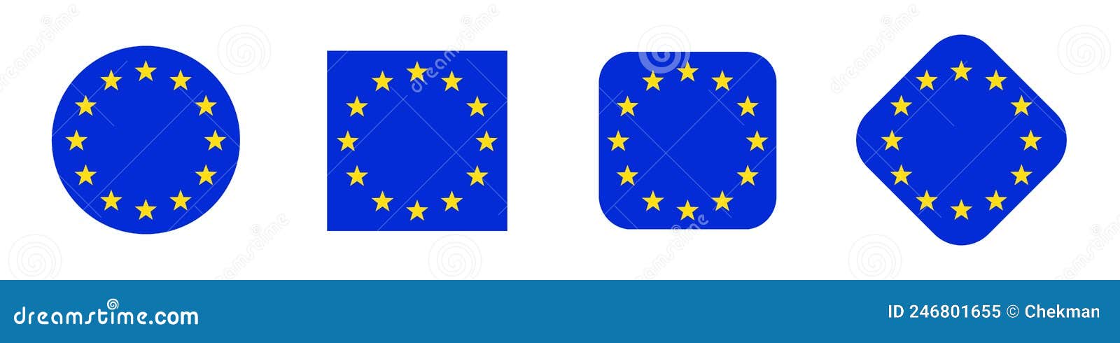 European Union Logo. Vector Illustration. EU Flag Icons Stock Vector -  Illustration of europe, quality: 246801655