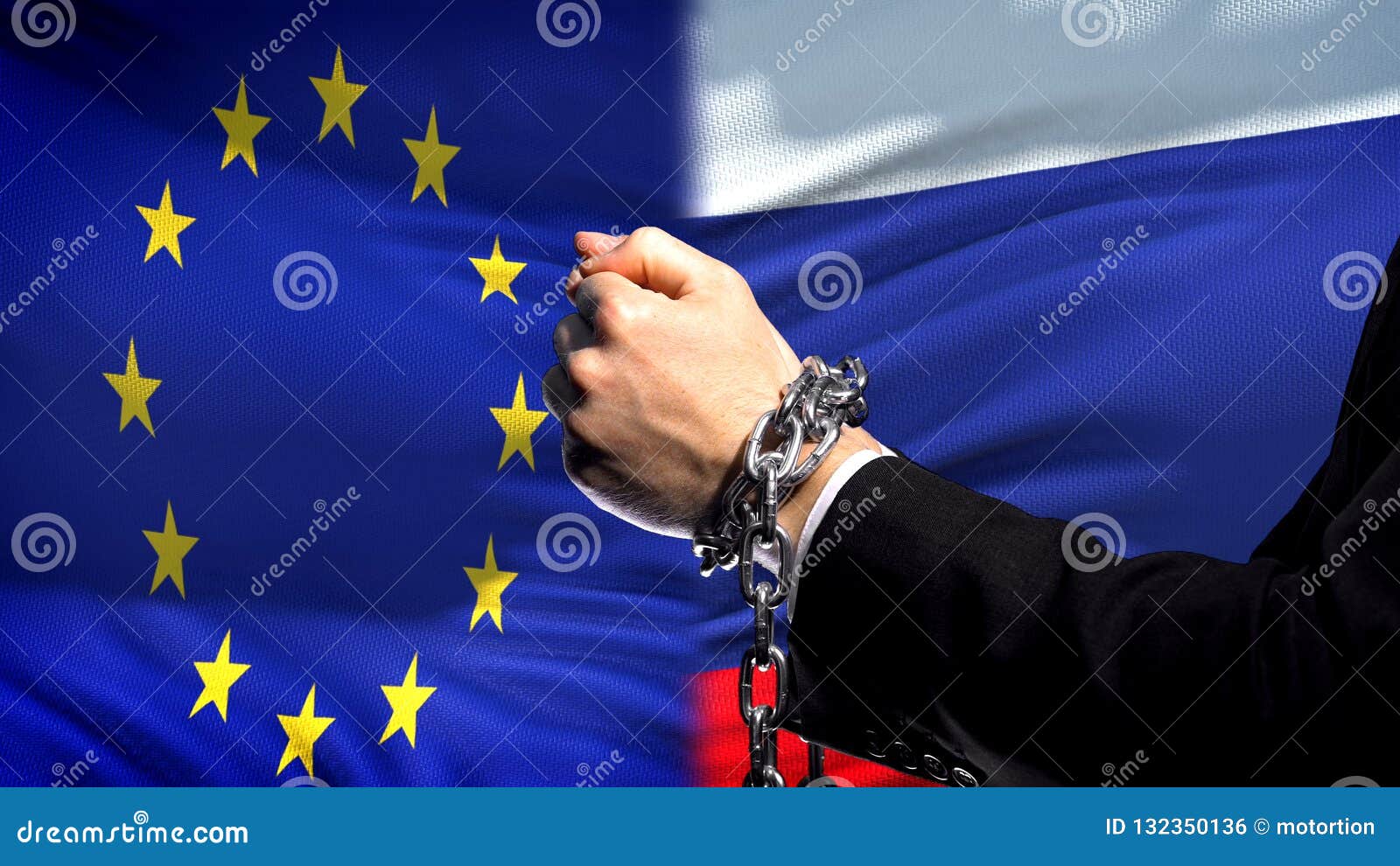european union sanctions russia, chained arms, political or economic conflict