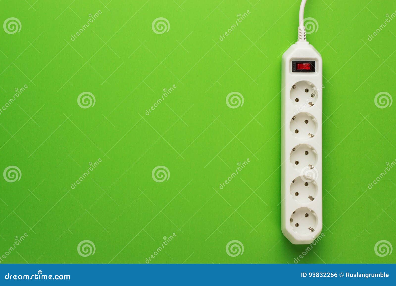 European 5way power strip stock photo. Image of outlet 93832266