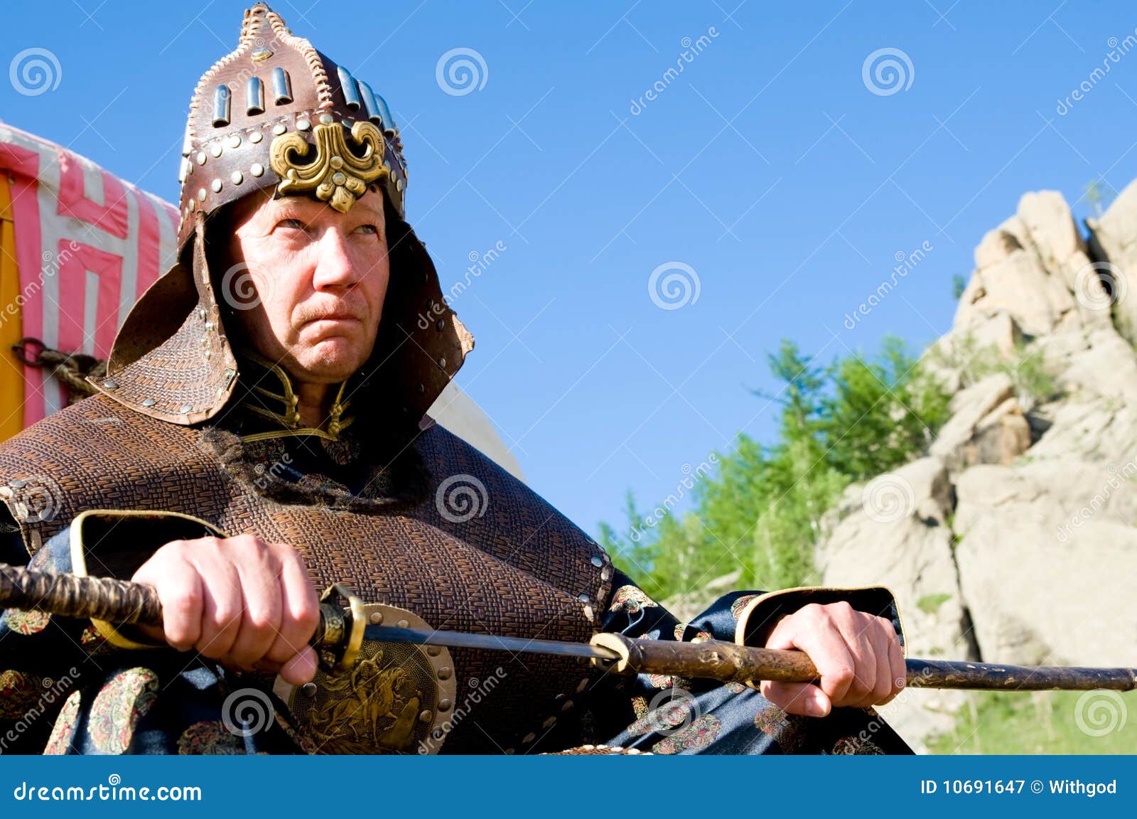 European Wearing Mongolian Armour Stock Image - Image of mongolian ...